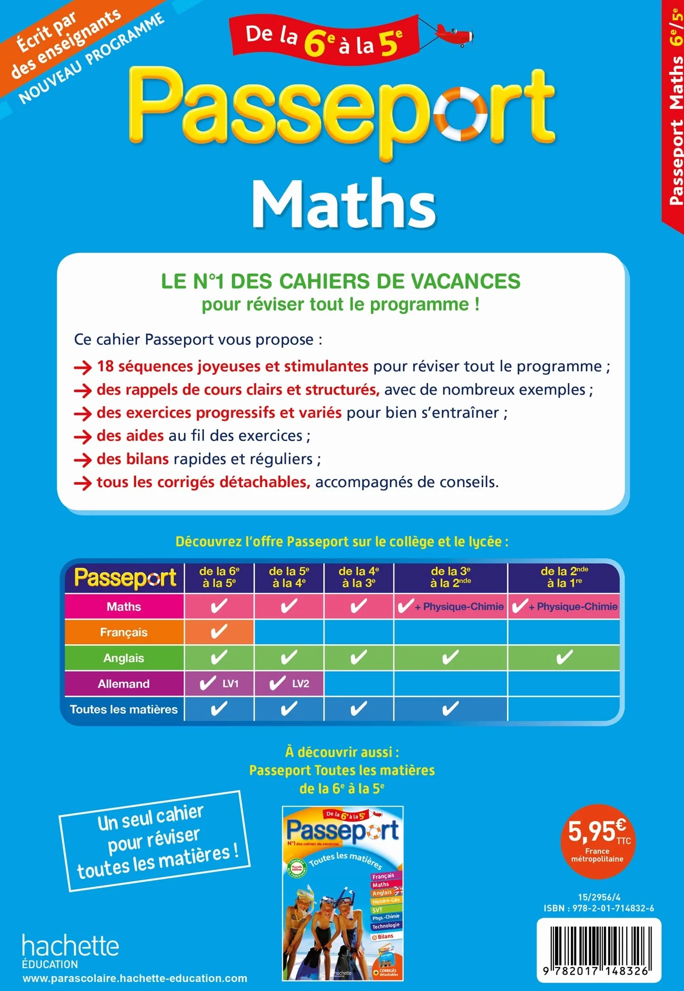 Passeport - Maths - De la 6e à la 5e - Cahier de vacances 2025