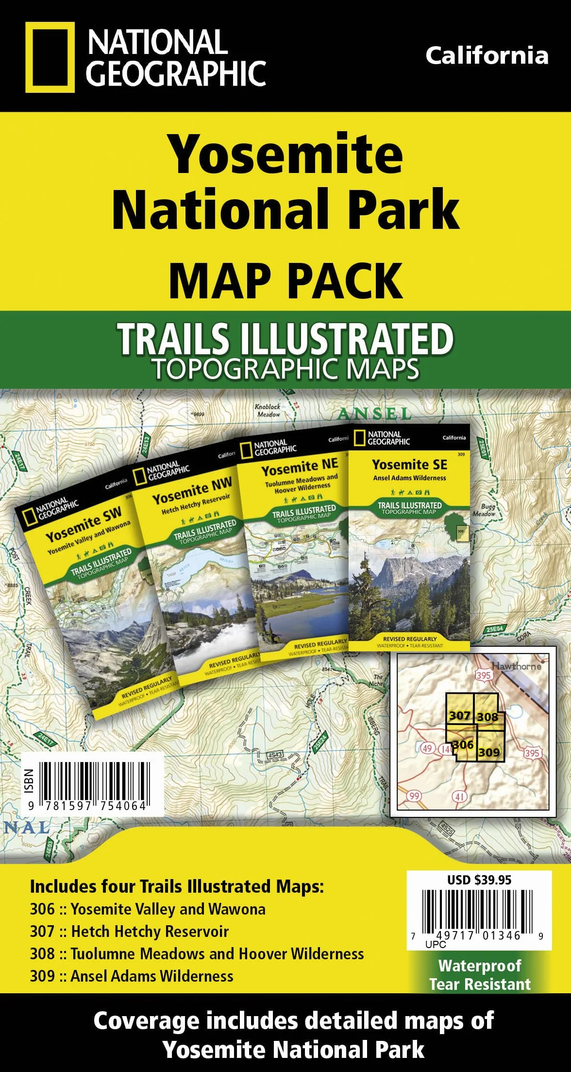 Yosemite National Park (Map Pack): Trails Illustrated Maps