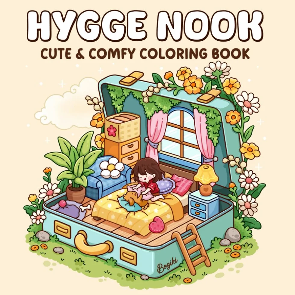 Hygge Nook: A Whimsical Coloring Book for Adults and Teens Showcasing Cozy Designs and Dreamy Nooks for Relaxation and Stress Relief