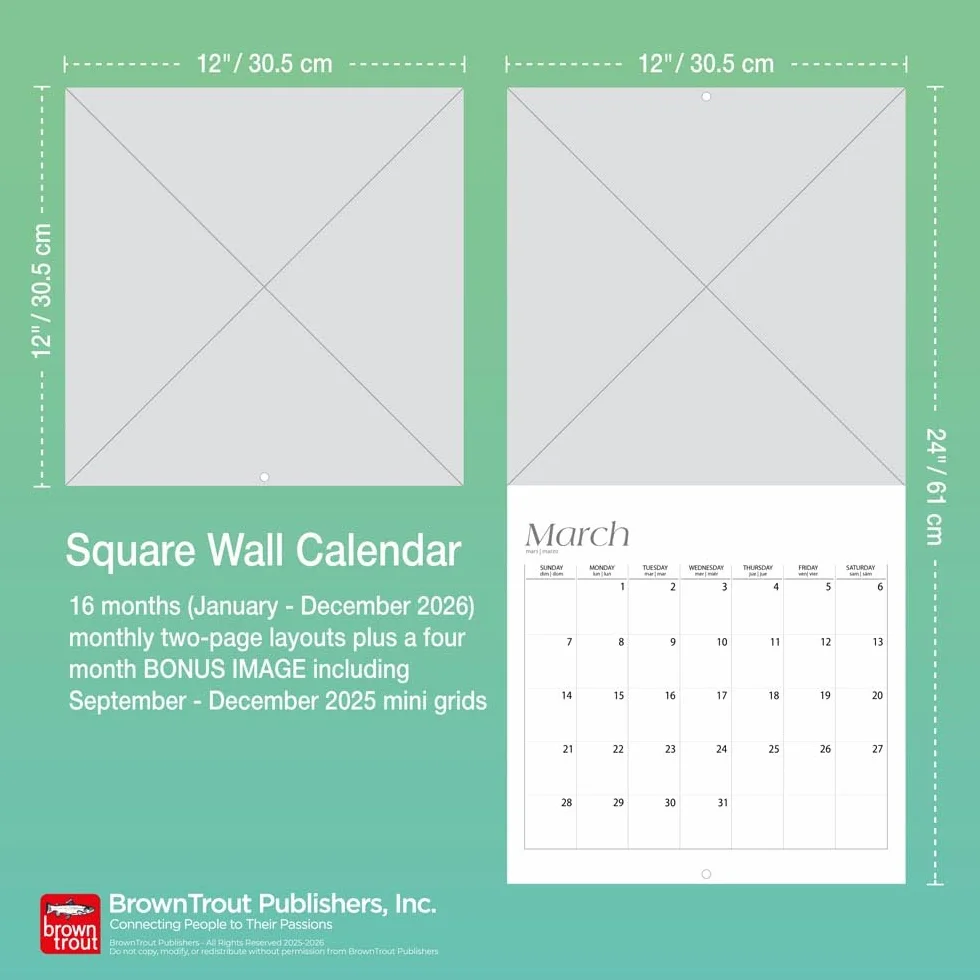 Piglets – Ferkel 2026 – 16-Monatskalender: Original BrownTrout-Kalender [Mehrsprachig] [Kalender]