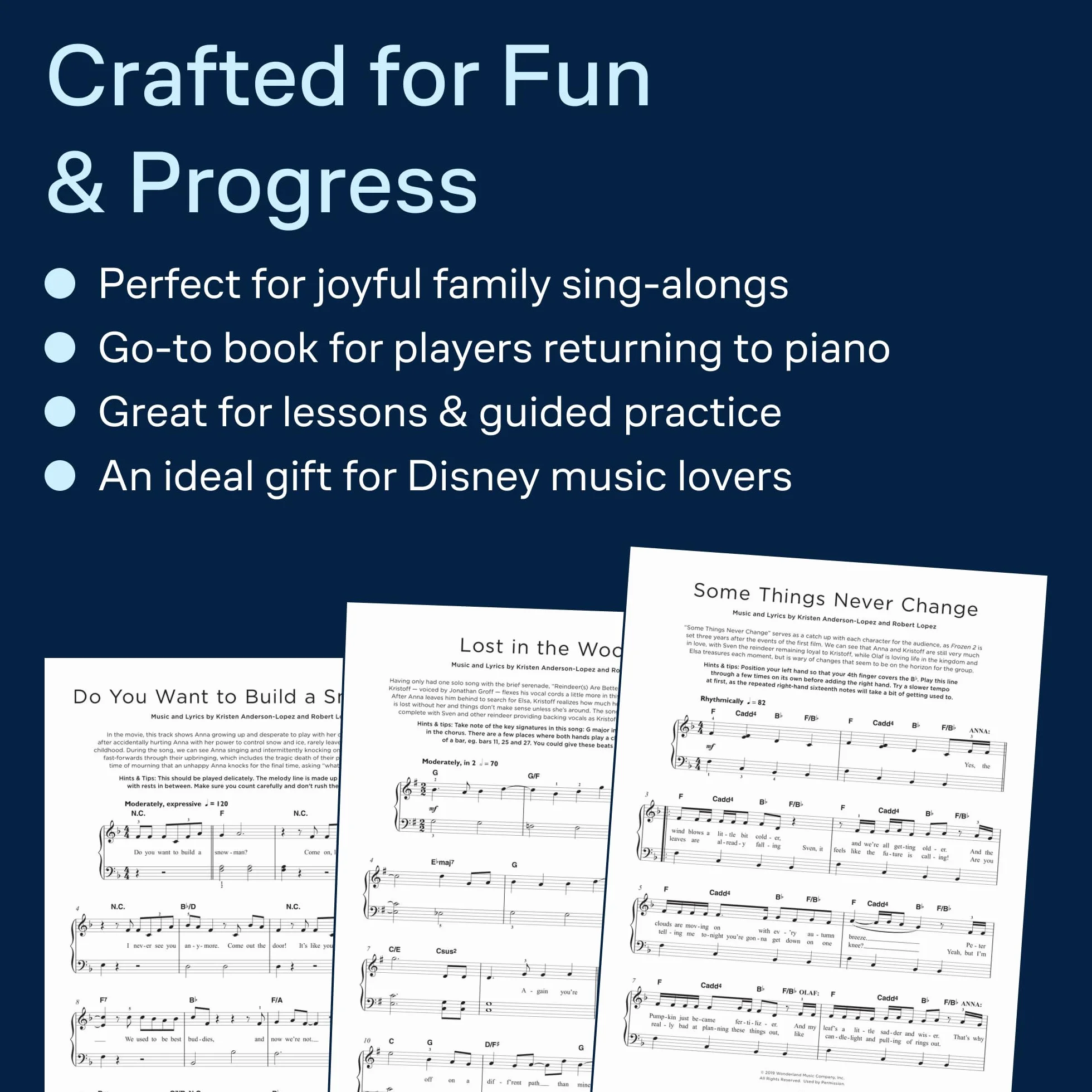 Really Easy Piano: The Frozen Collection - 14 Favorites from Frozen and Frozen 2 with Lyrics: Really Easy Piano - 14 Favorites from Frozen & Frozen 2