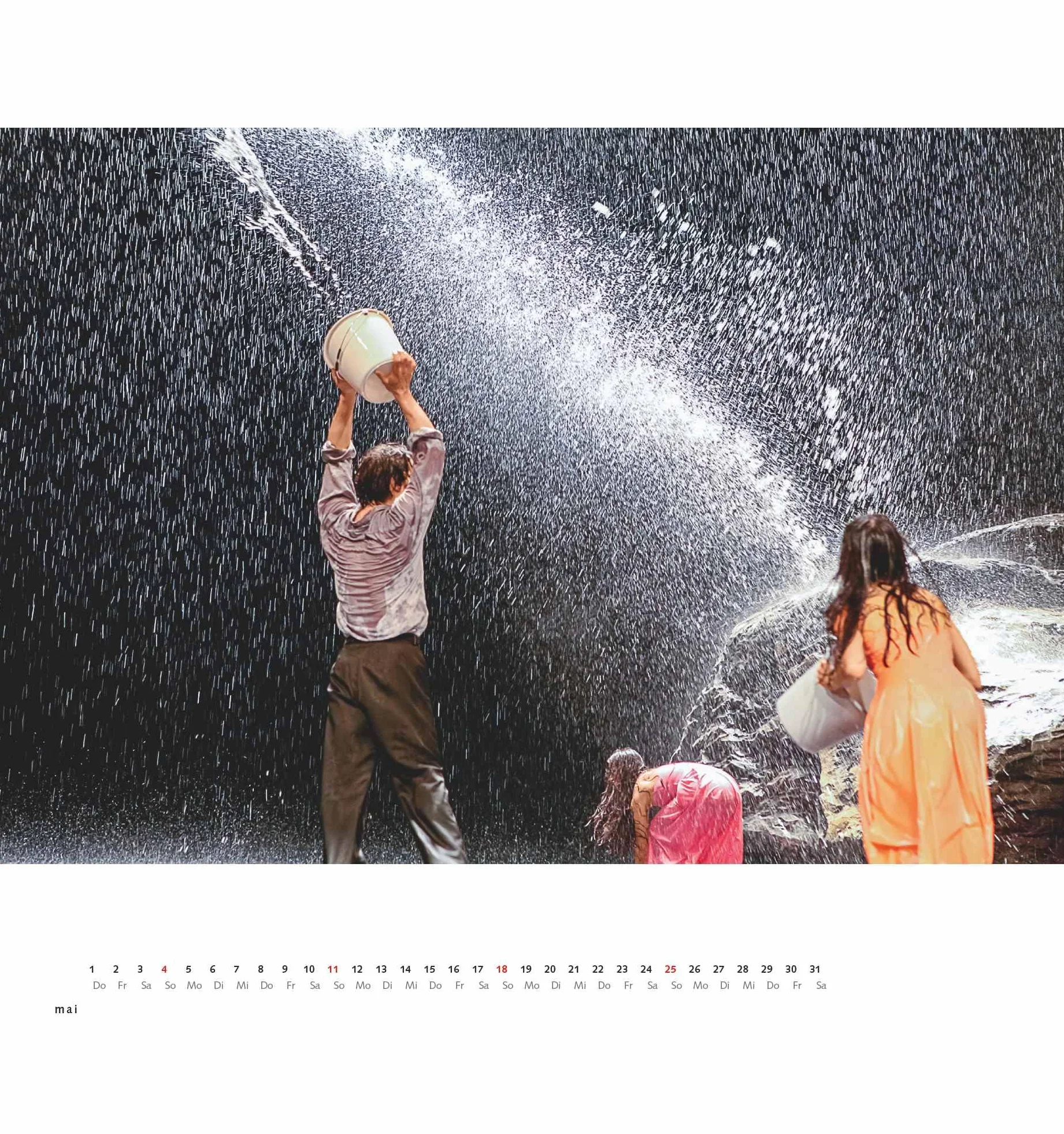 DUMONT Wandkalender Pina Bausch Tanztheater Wuppertal 2025 45x48 cm Fotokunst-Kalender