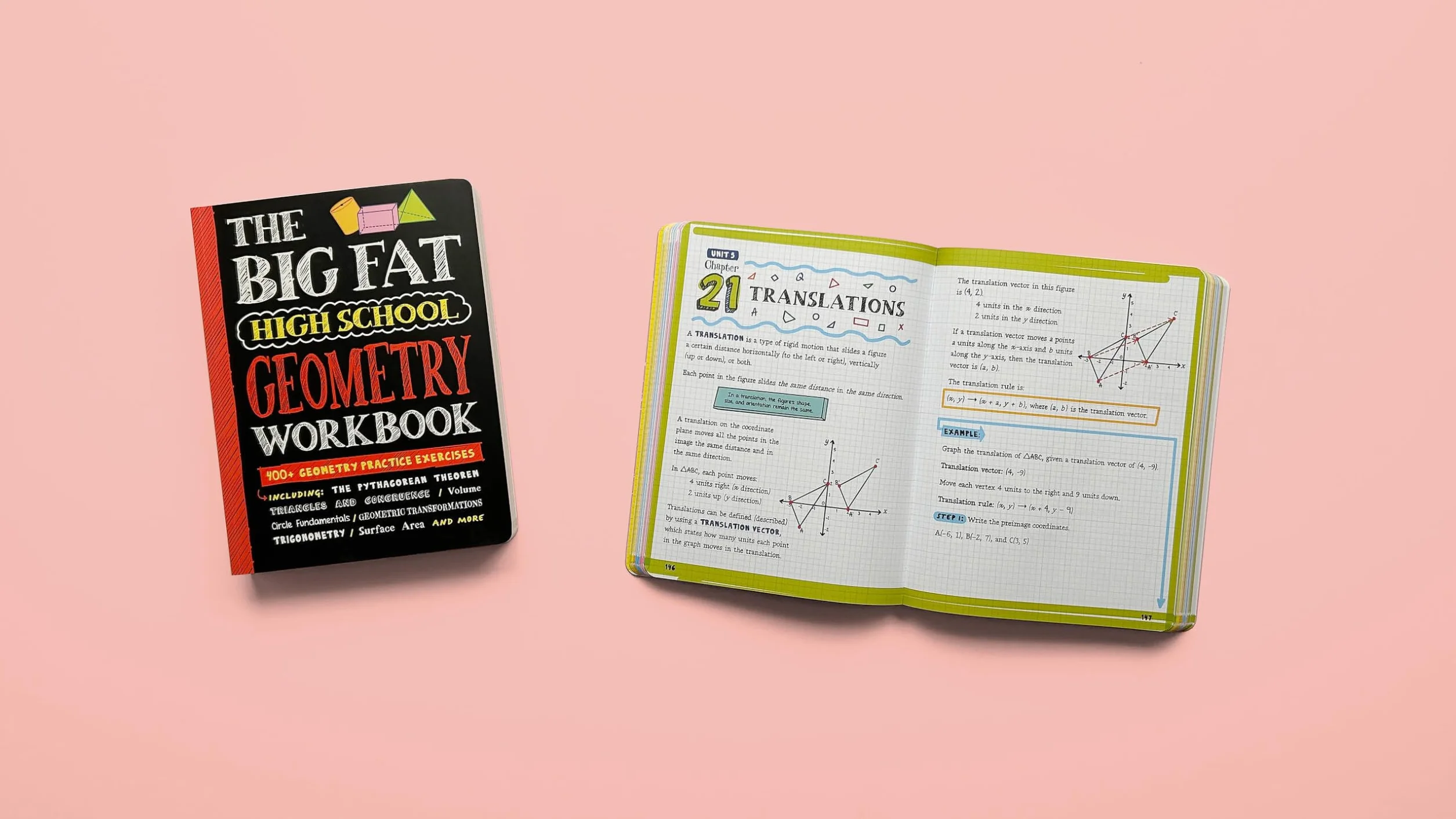 Big Fat High School Geometry Workbook: 400+ Geometry Practice Exercises