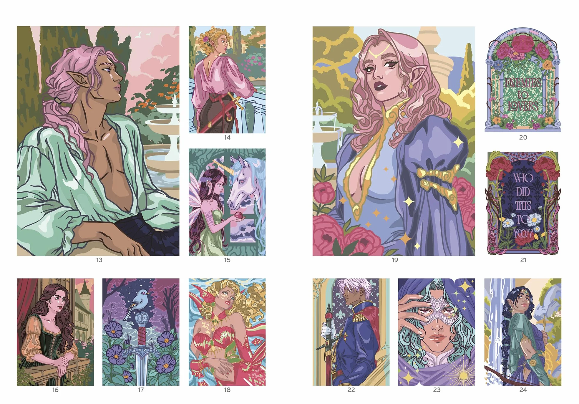 Coloriages mystères Romantasy: Colorie les chiffres et découvre l'image