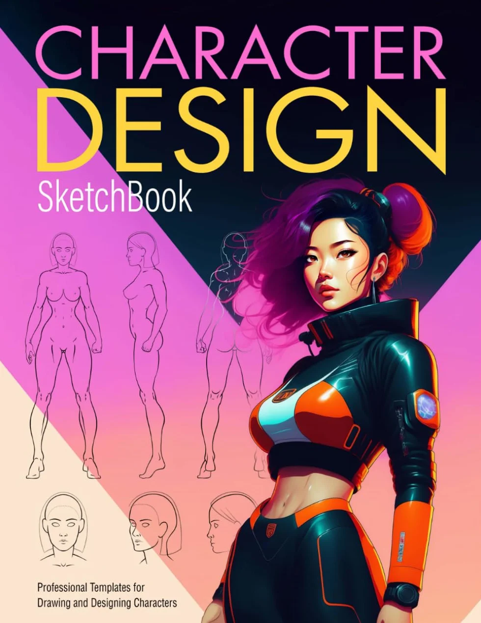 CHARACTER DESIGN Sketchbook: Illustration templates for artists, creatives, animators, manga cartoonists and illustrators | 60 Male and Female Figure ... easy Concept Art, Cosplay & Manga Characters