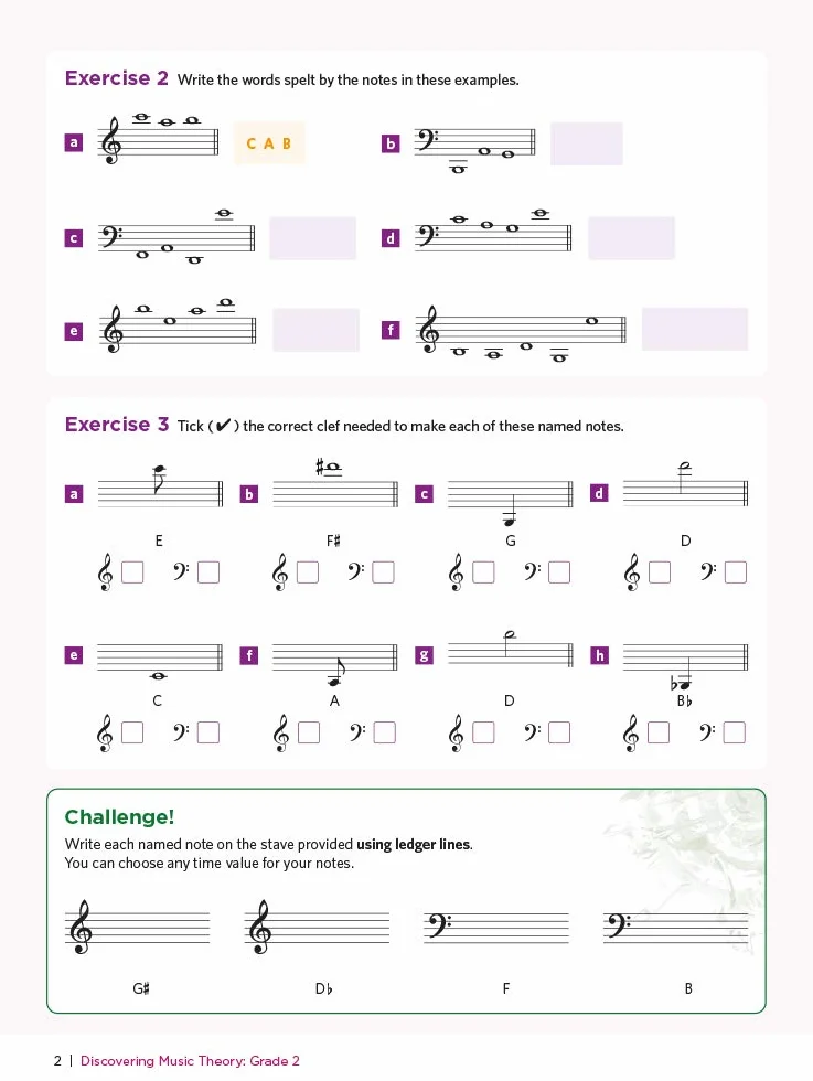 Discovering Music Theory, The ABRSM Grade 2 Workbook
