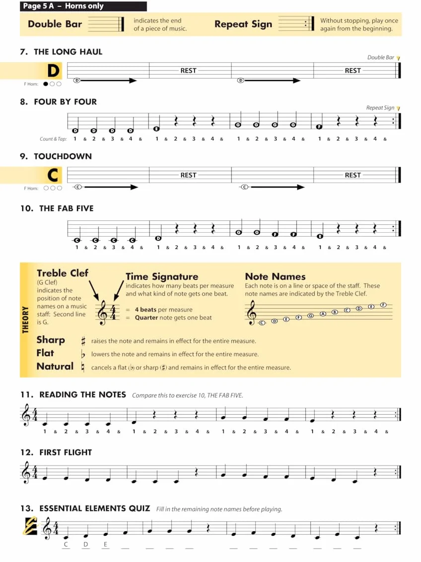 Essential Elements for Band Book 1 F Horn with EEi Online Recordings