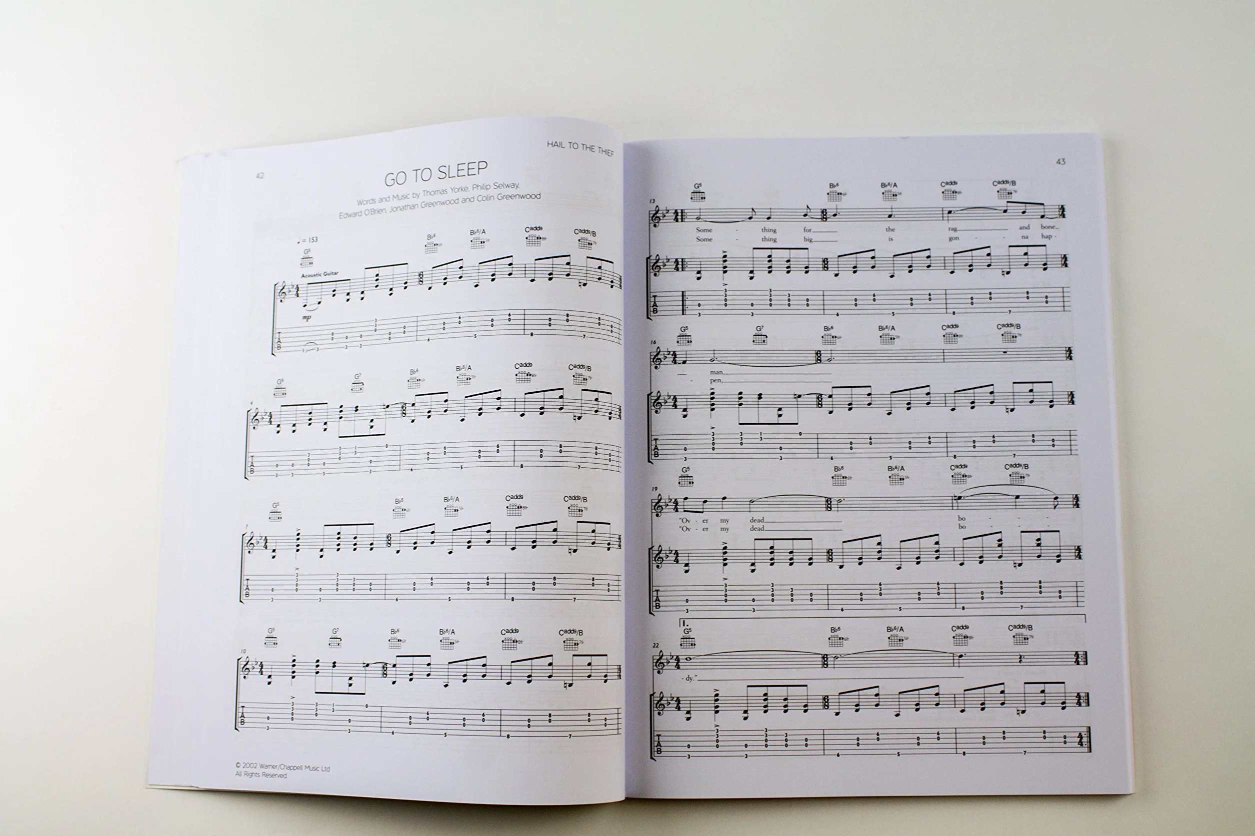 Radiohead The Acoustic Guitar Songbook
