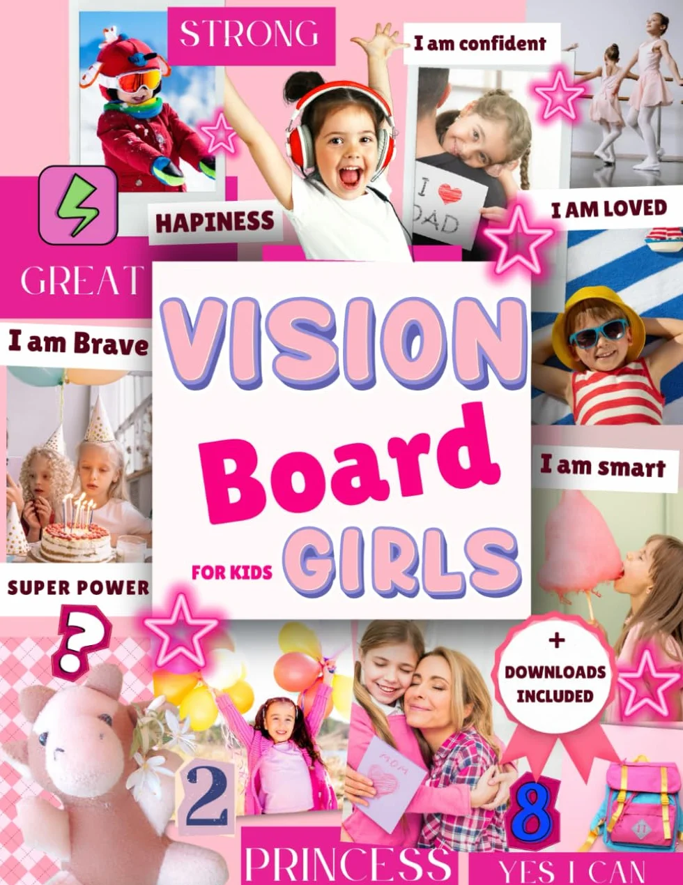 Vision Board for Kids Girls: Clip Art Book Images, Inspirational Pictures Specially Designed for Little Ones Visualizing Children's Aspirations