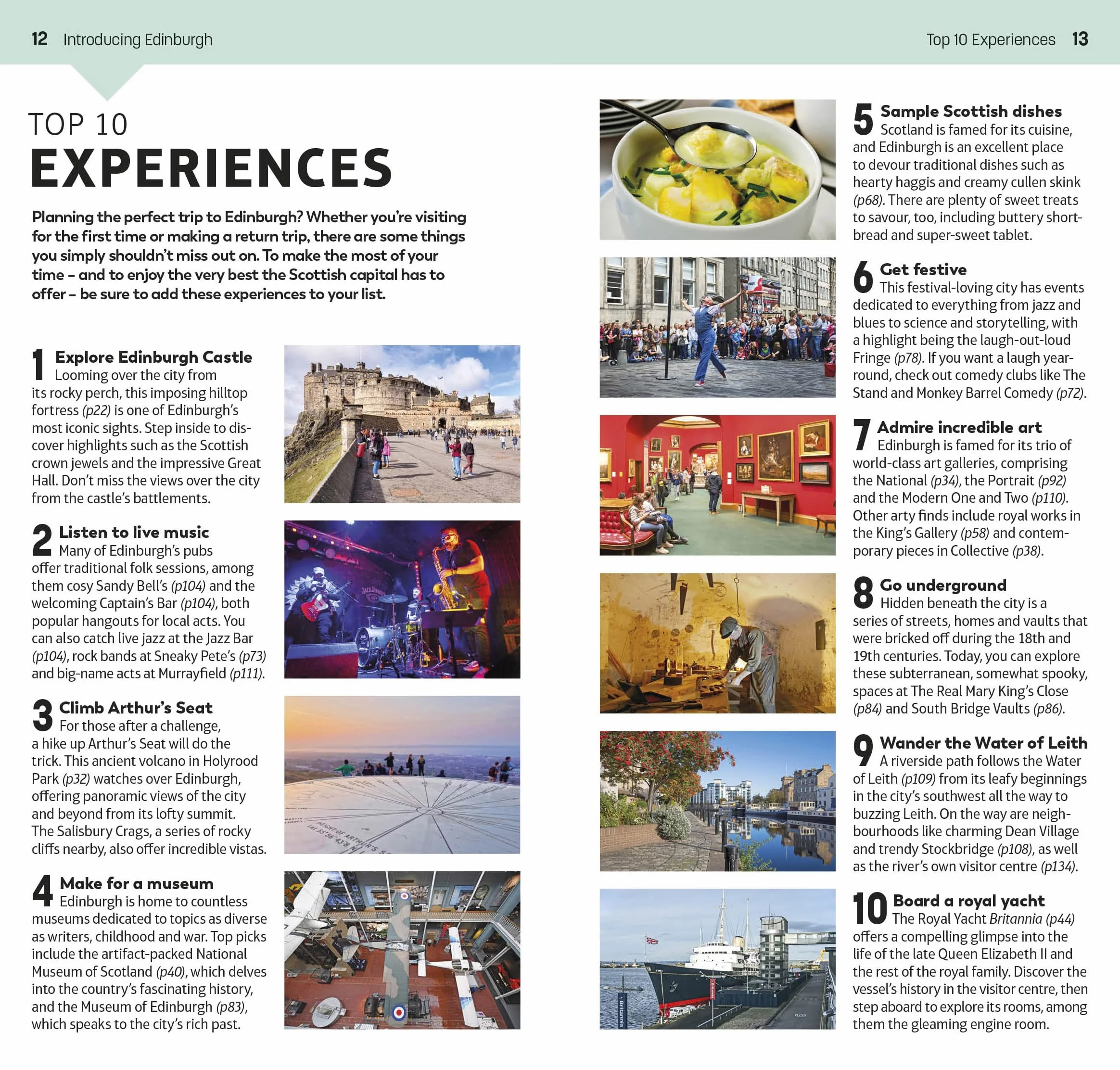 DK Top 10 Edinburgh: Top 10 lists for your perfect trip, plus an all-weather folded map