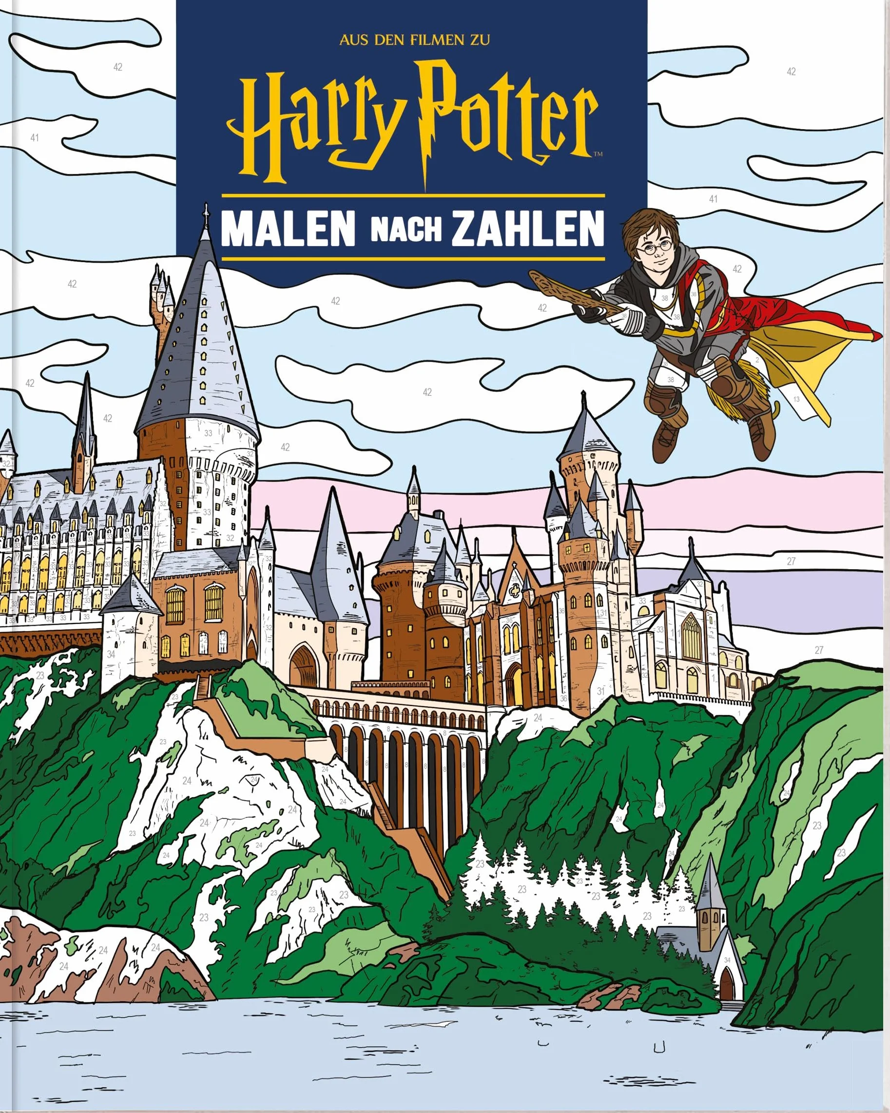 Harry Potter Malen nach Zahlen Malbuch mit Farbübersicht
