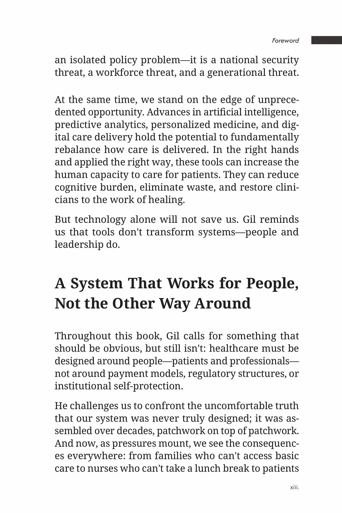 Healing the Sick Care System: Why People Matter
