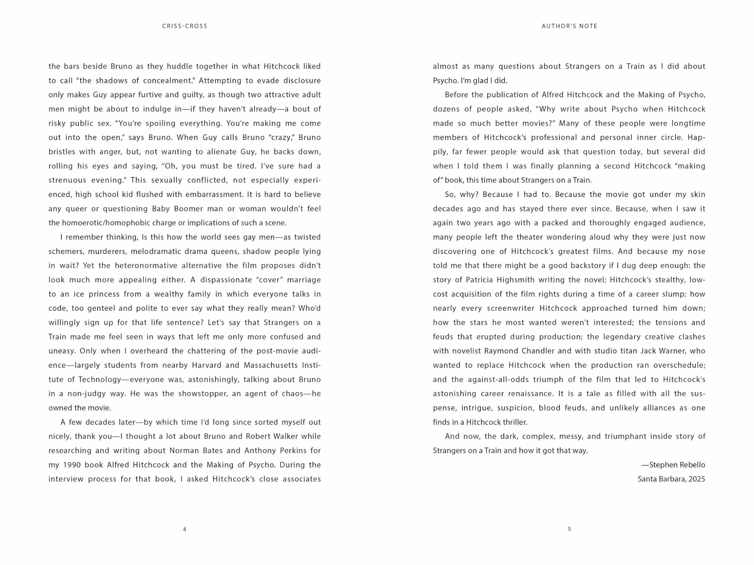 Criss-Cross: The Making of Hitchcock's Dazzling, Subversive Masterpiece Strangers on a Train