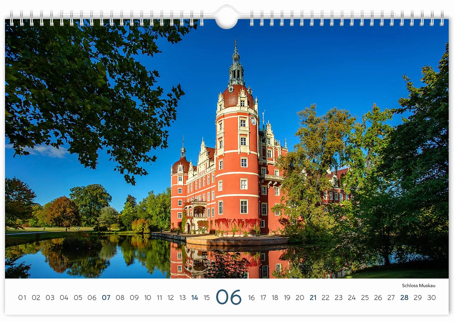 Kalender Sachsen 2026: | 30 x 20 cm | weißes Kalendarium