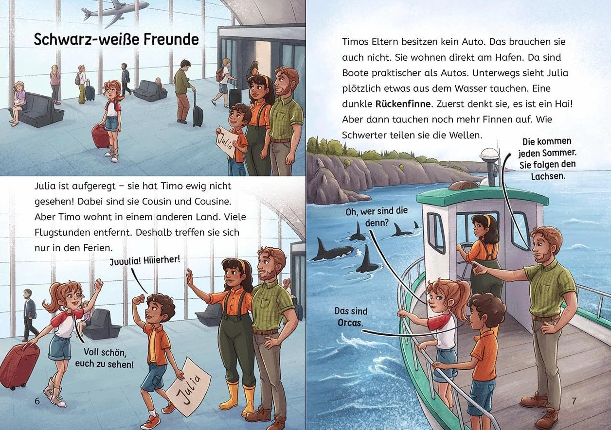 Leselöwen 3. Klasse Orcas in Gefahr - Leselernschrift ABeZeh - Lesespaß ab 8 Jahren
