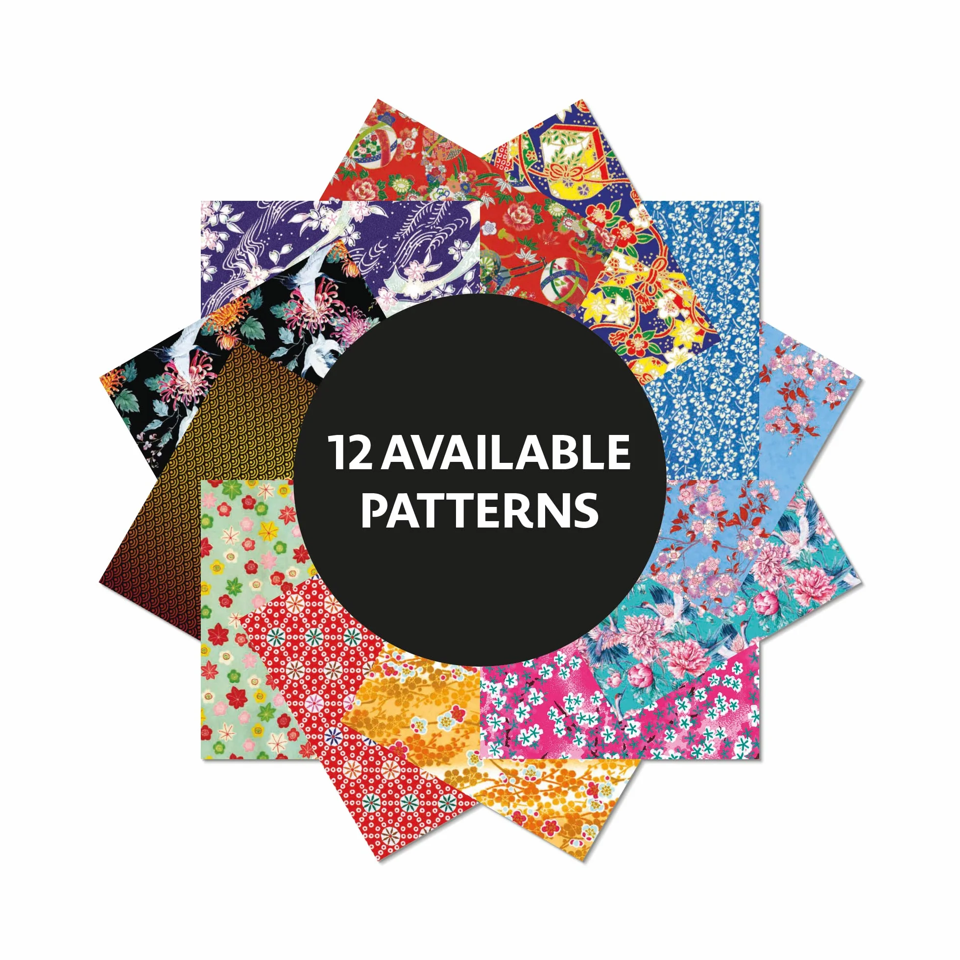 Origami Paper 100 Sheets Kimono Patterns 6" (15 CM): High-Quality Double-Sided Origami Sheets Printed: Double-Sided Origami Sheets Printed with 12 ... (Instructions for 6 Projects Included)