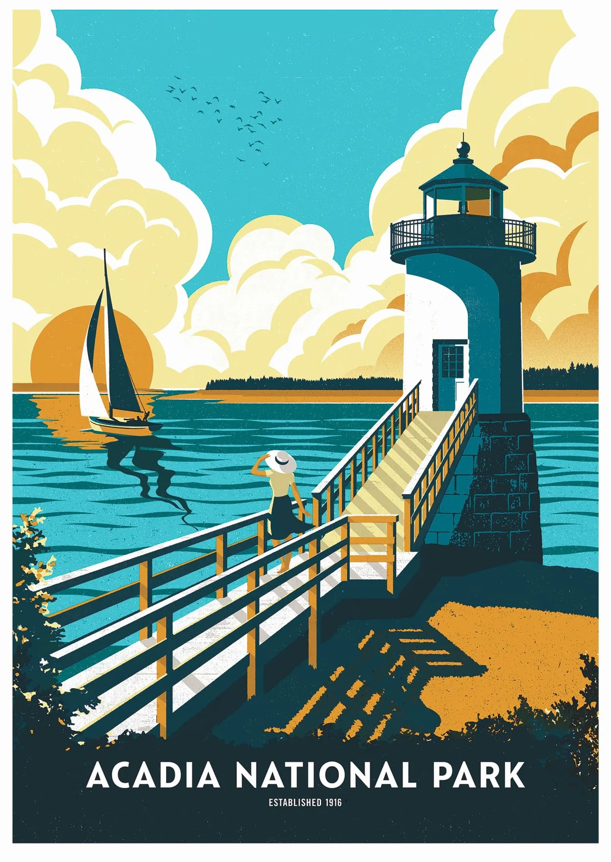 National Parks Postcards: 100 Illustrations That Celebrate America's Natural Wonders