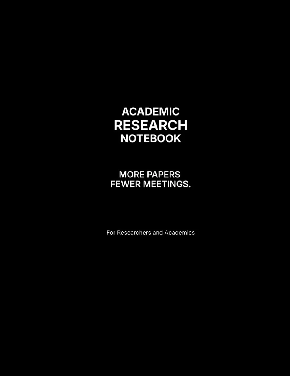 Academic Research Notebook: More Papers Fewer Meetings