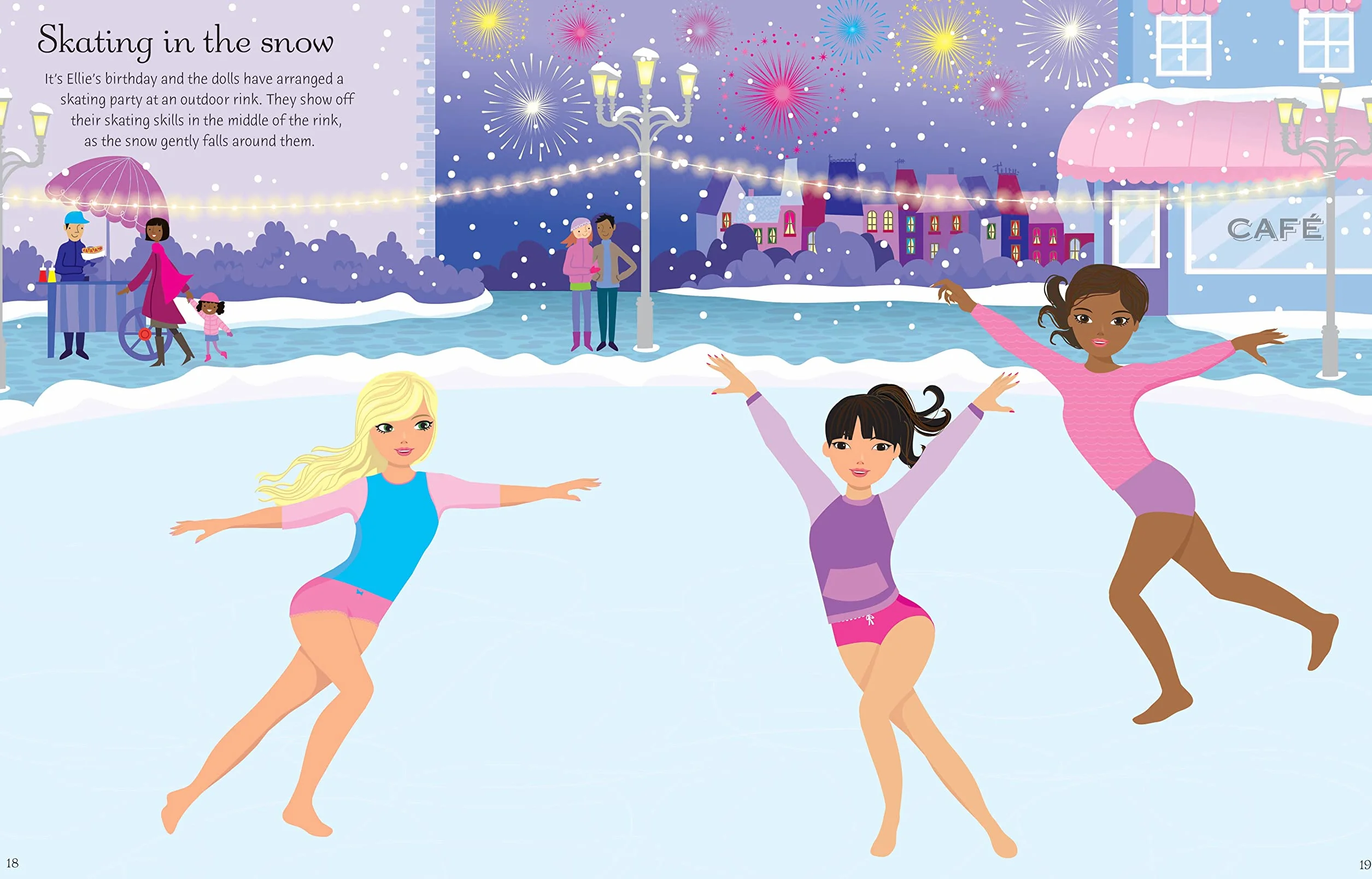 Sticker Dolly Dressing Ice Skaters