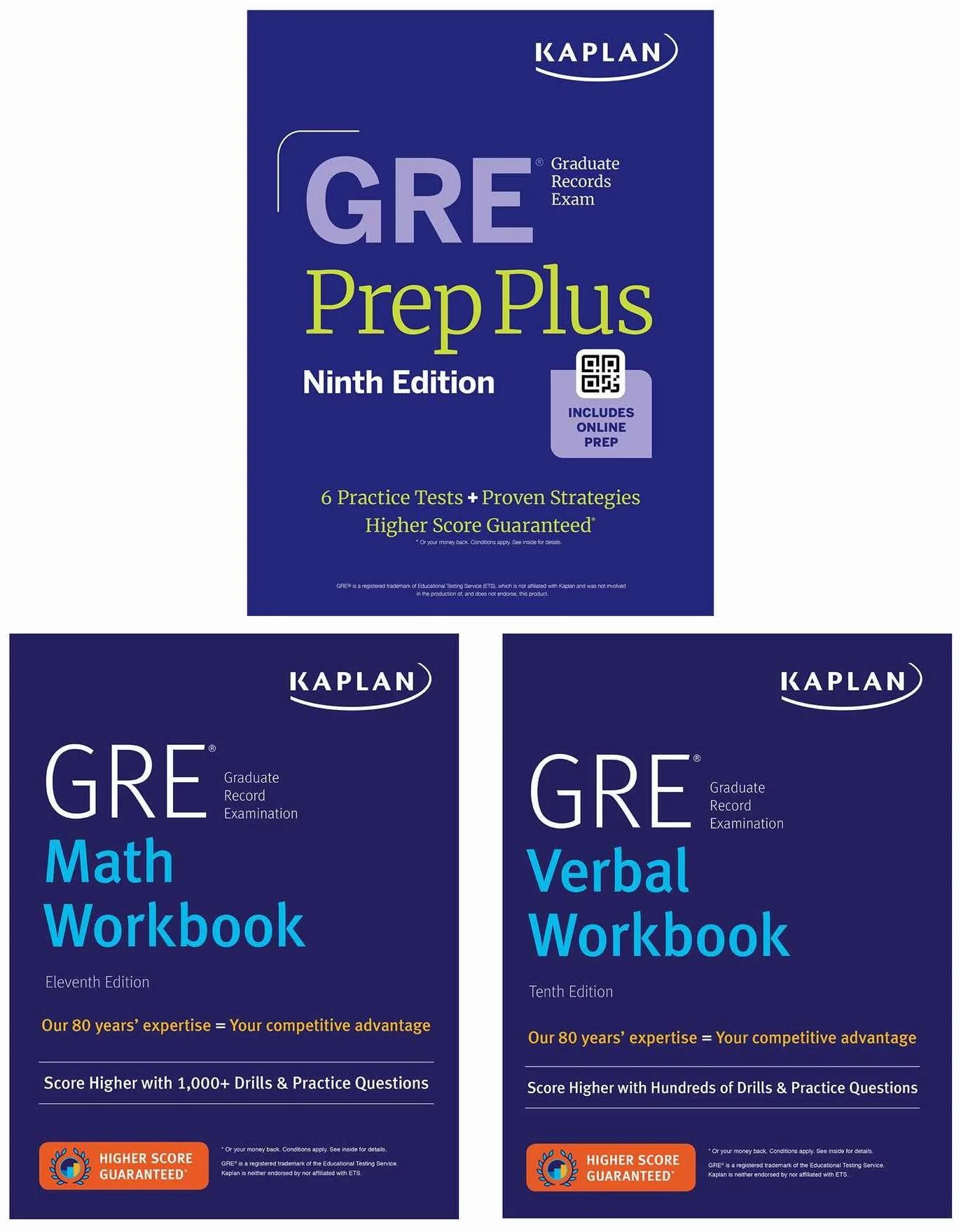 GRE Complete Ninth Edition (2025): Includes 6 Full Length Practice Tests, 2500+ Practice Questions + Online Access to 1000+ Question Bank, Video Explanations, and a Kaplan Live Online Class