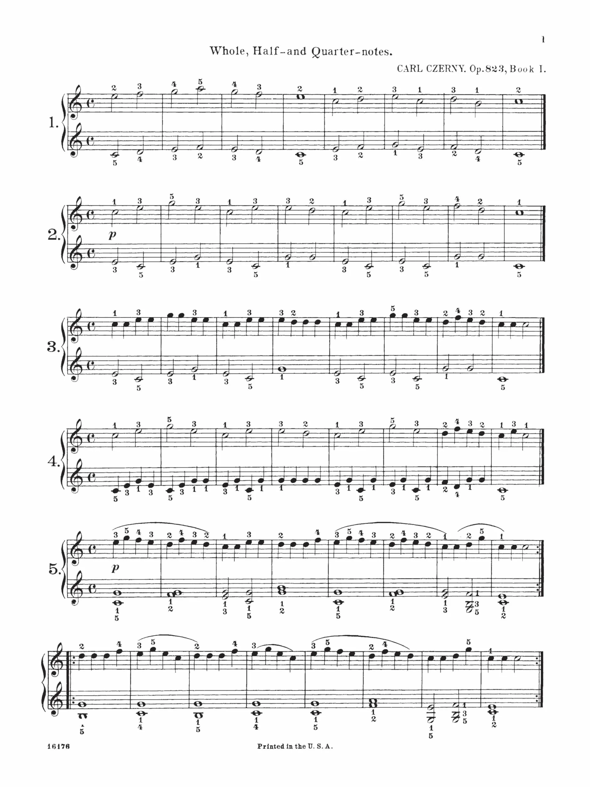 Carl Czerny The Little Pianist Op. 823 Piano Schirmer Library of Classics Volume 54