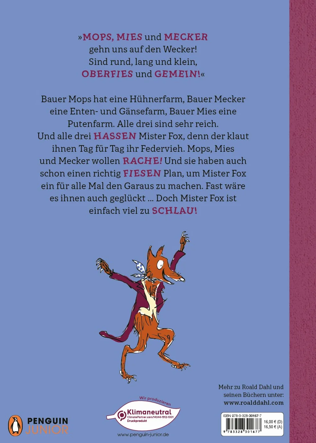 Der fantastische Mr. Fox: Neu übersetzt von Andreas Steinhöfel. Die weltberühmte Geschichte farbig illustriert für Kinder ab 8 Jahren