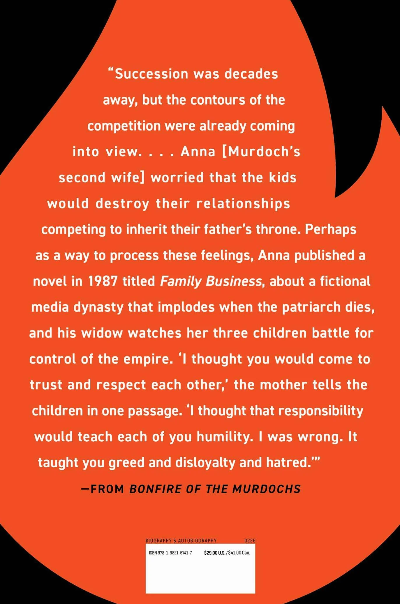 Bonfire of the Murdochs: How the Epic Fight to Control the Last Great Media Dynasty Broke a Family-and the World