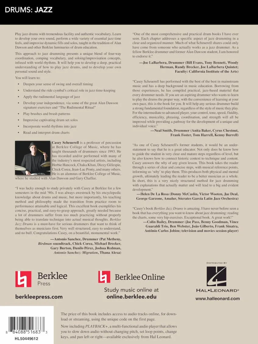 Berklee Jazz Drums: Audio Access Included