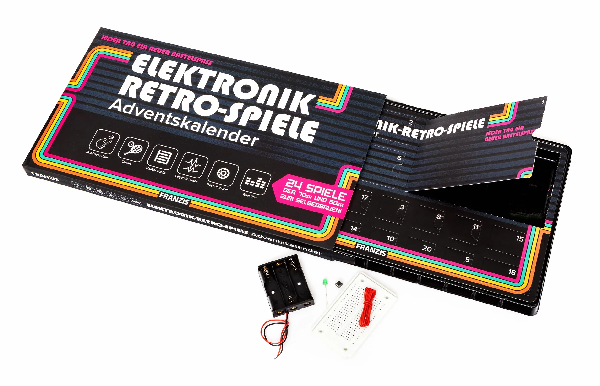 FRANZIS 67150 - Elektronik Retro Spiele Adventskalender