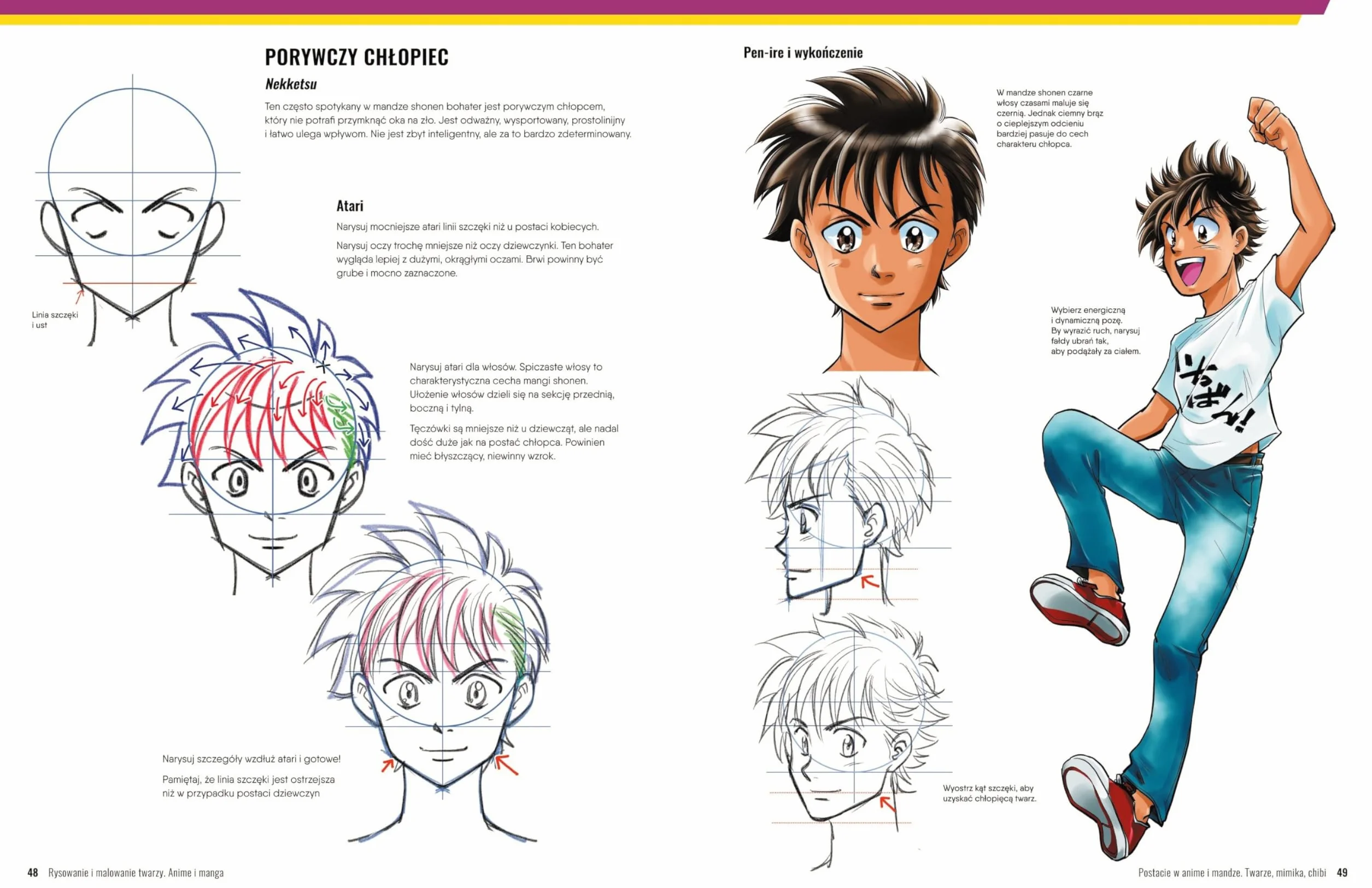 RYSOWANIE I MALOWANIE TWARZY. ANIME I MANGA: Tworzenie postaci i twarzy krok po kroku