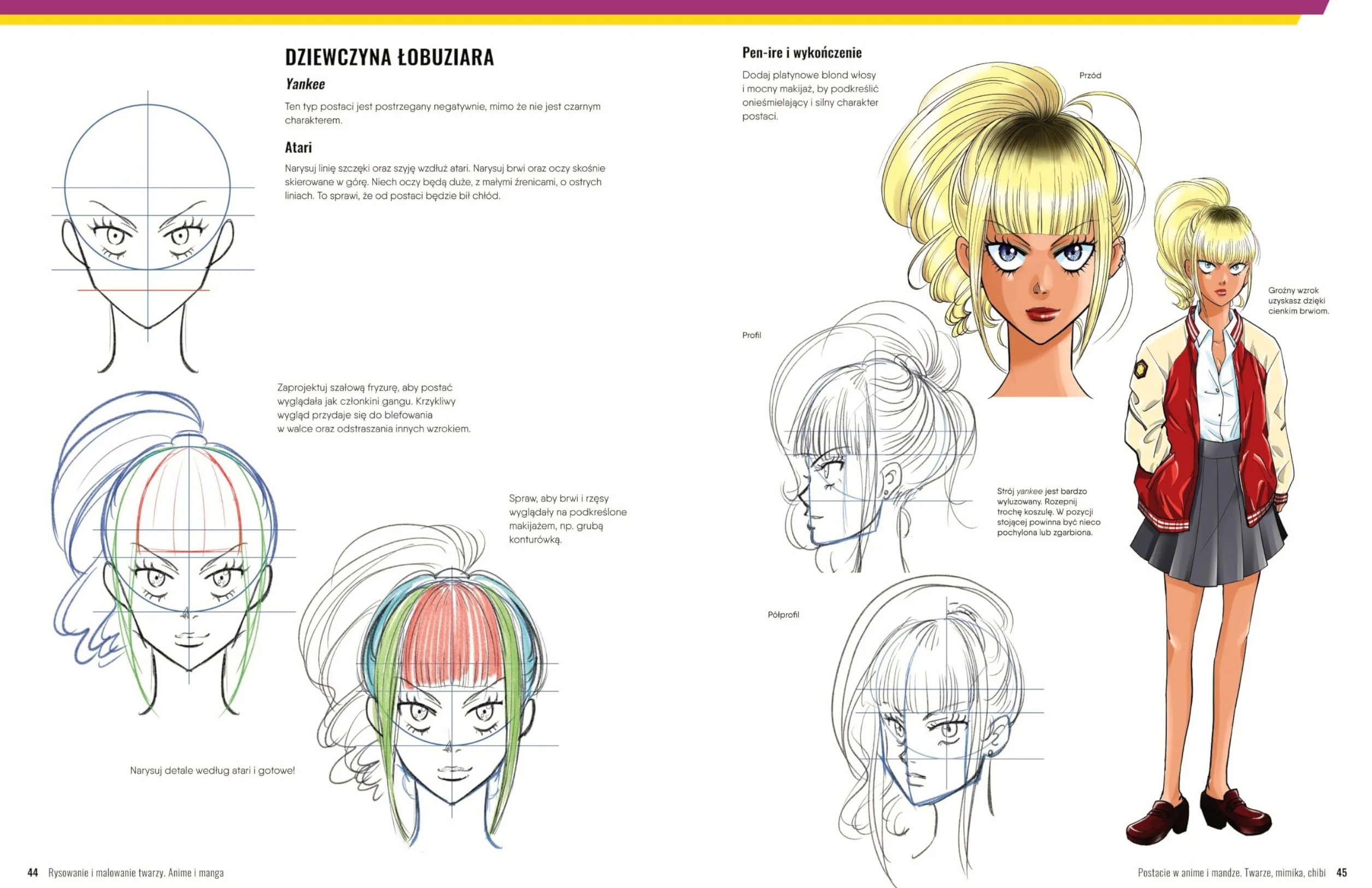RYSOWANIE I MALOWANIE TWARZY. ANIME I MANGA: Tworzenie postaci i twarzy krok po kroku