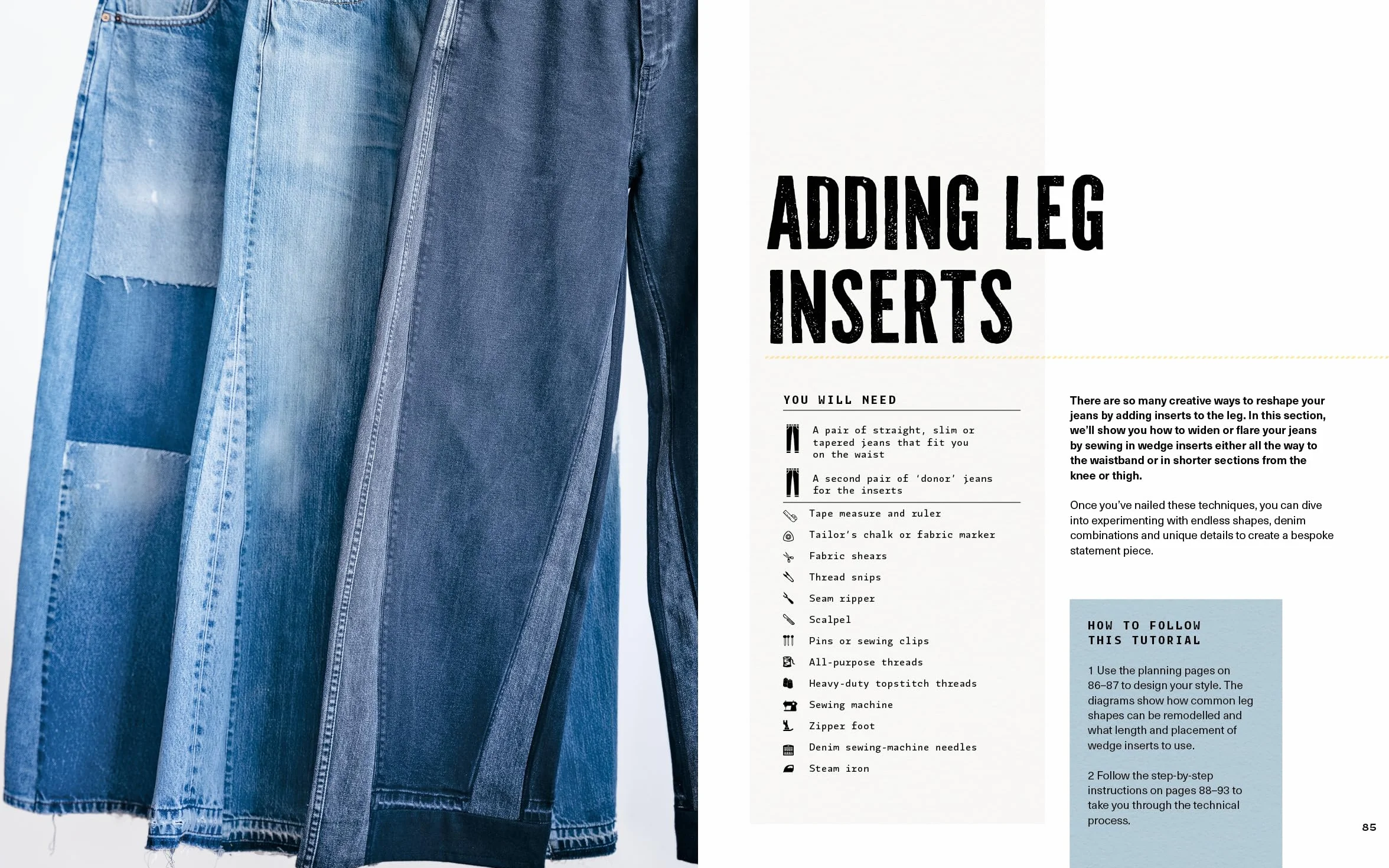 Jean Genius /anglais: Repair, Reimagine & Repurpose Your Denim