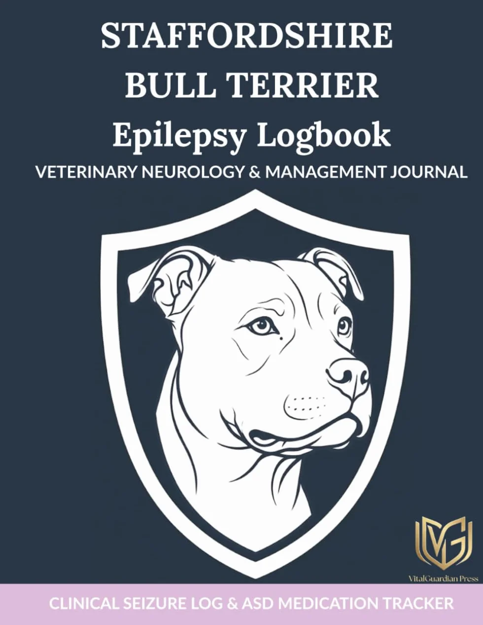 Staffordshire Bull Terrier Epilepsy Logbook: Seizure Activity Tracker & Medication Diary for Staffy Owners, Professional Daily Health Record with Emergency Response Guide