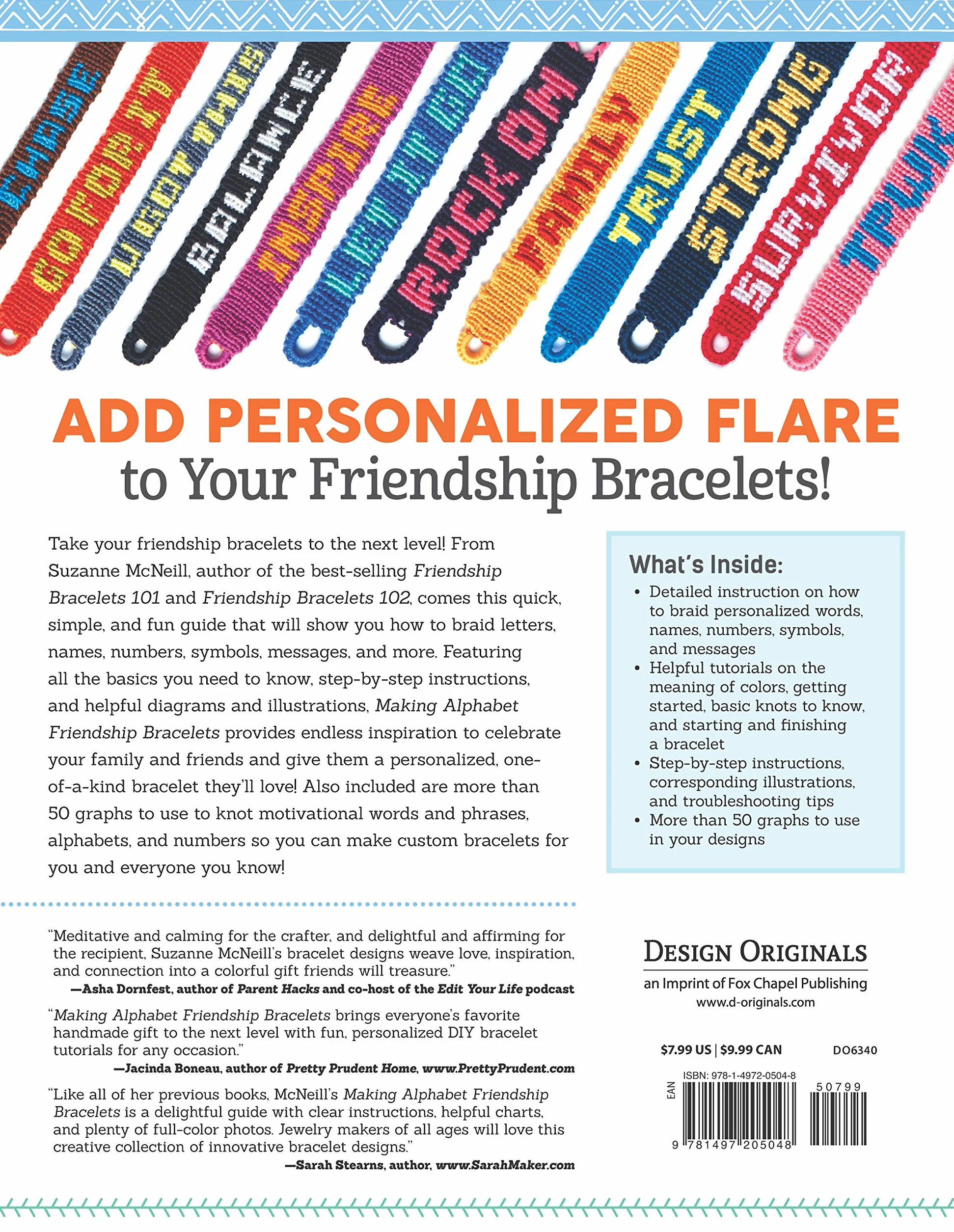 Alphabet Friendship Bracelets: 52 Designs & Instructions