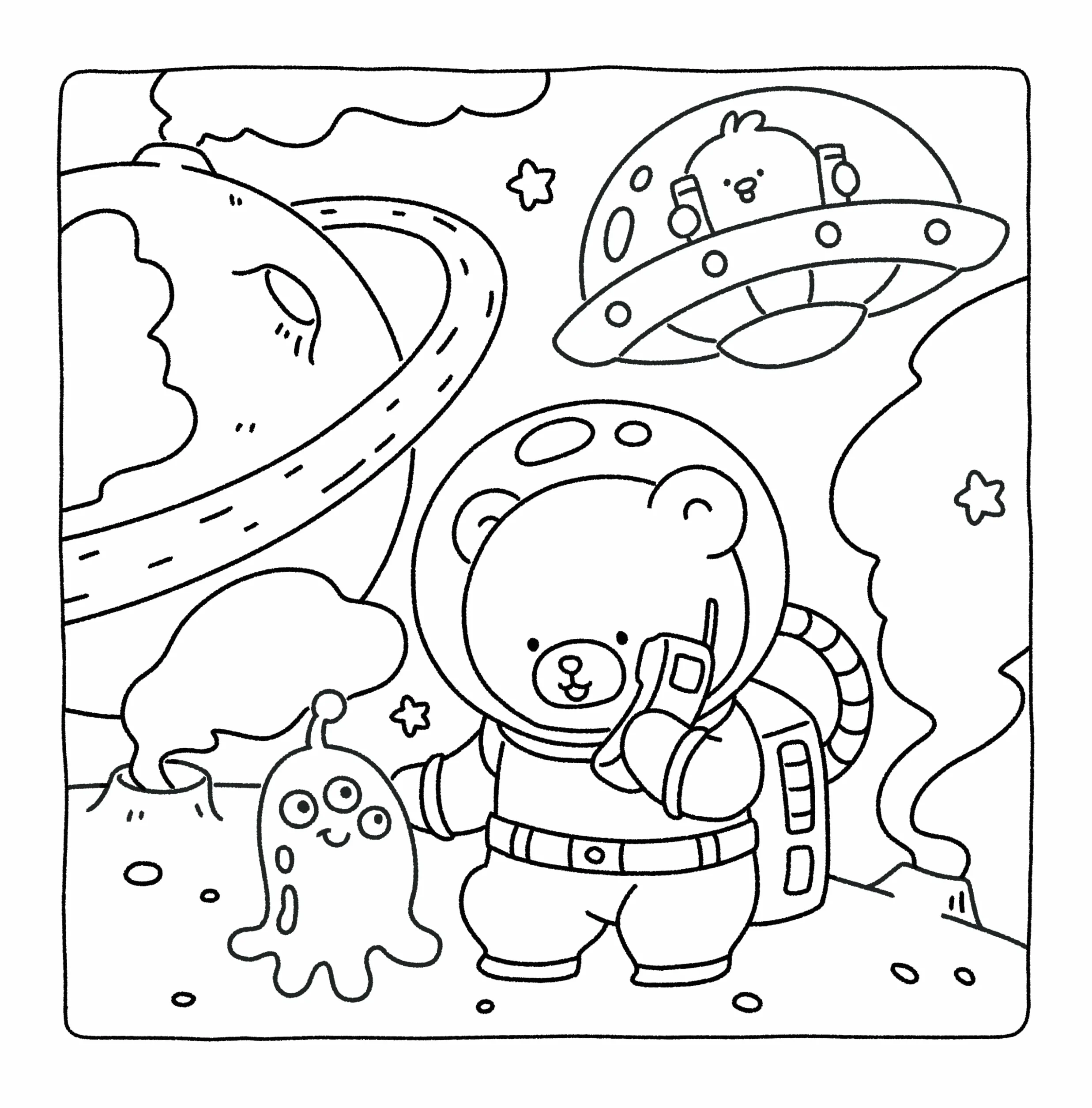 Gummy & Pecky: Super Cute Coloring Book for Adults and Teens about Besties and Their Heartwarming Adventures