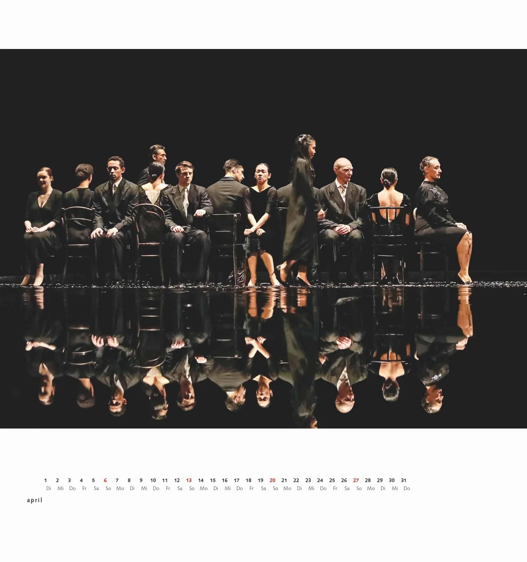 DUMONT Wandkalender Pina Bausch Tanztheater Wuppertal 2025 45x48 cm Fotokunst-Kalender