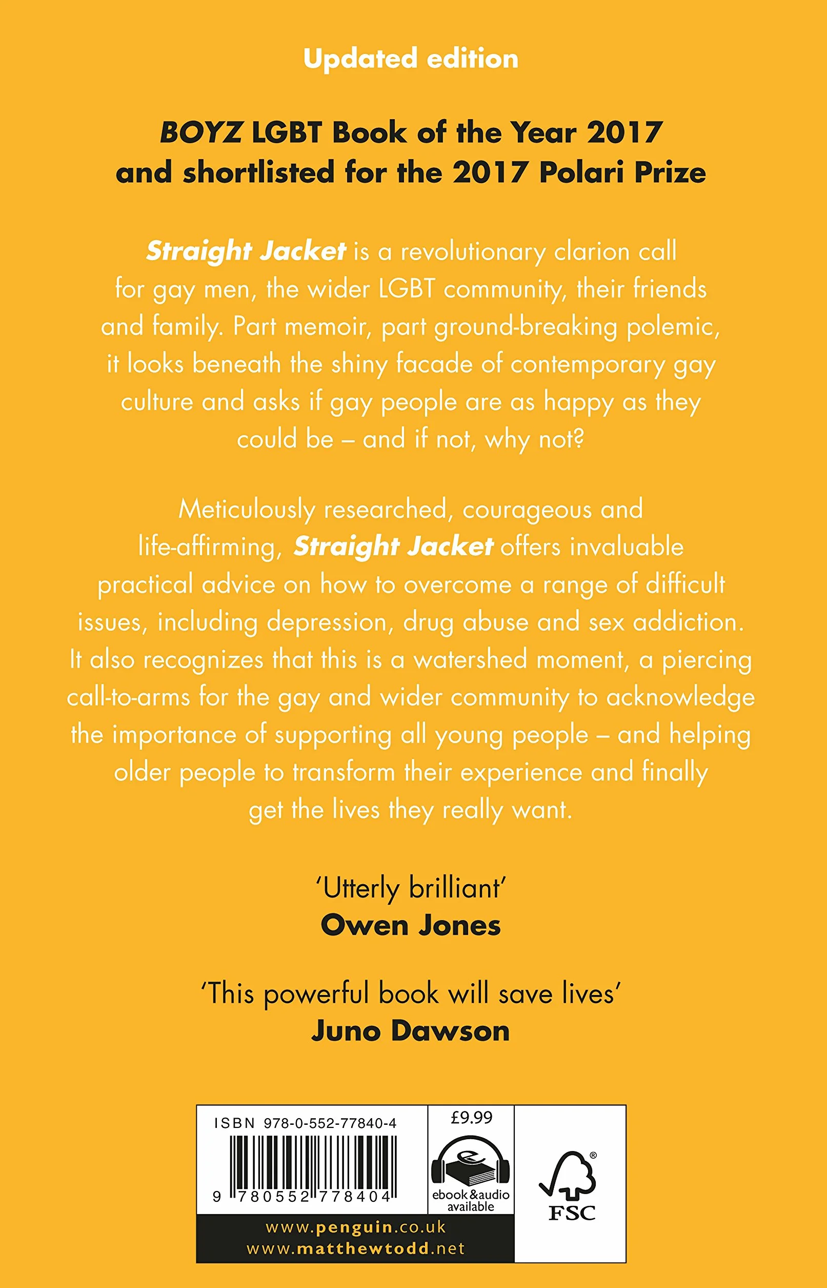 Straight Jacket: Overcoming Society's Legacy of Gay Shame