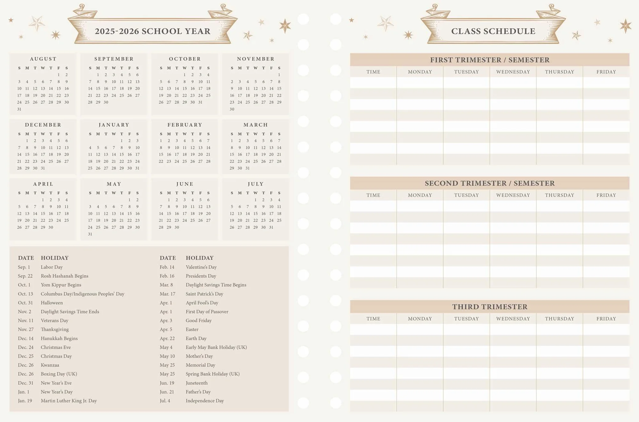 2025-2026 Harry Potter: Hogwarts Student Planner: August - July, 6.5 X 8.25