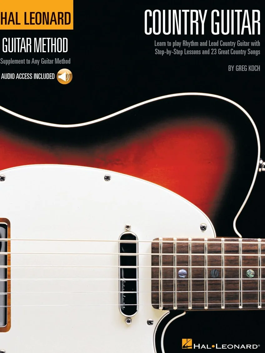 Hal leonard country guitar method guitare +cd: Learn to Play Rhythm and Lead Country Guitar with Step-by-Step Lessons and 23 Great Country Songs