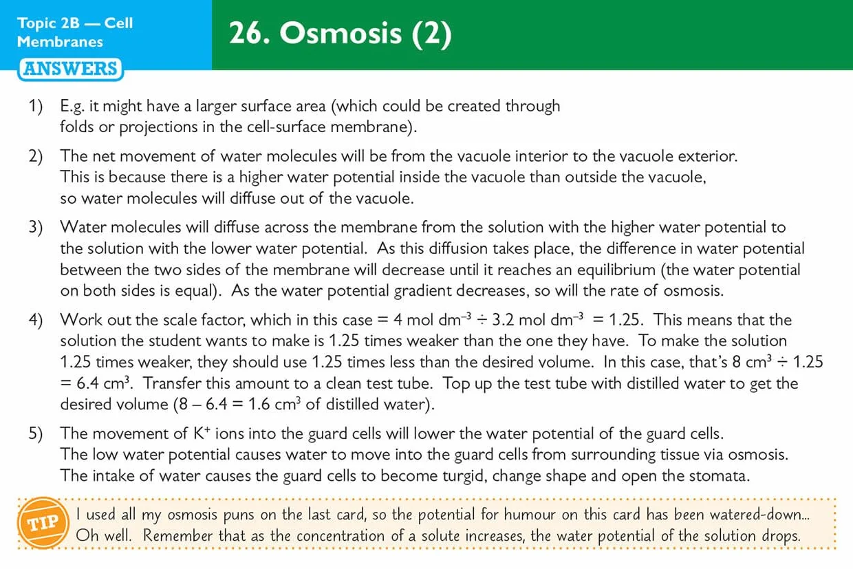 A-Level Biology AQA Revision Question Cards