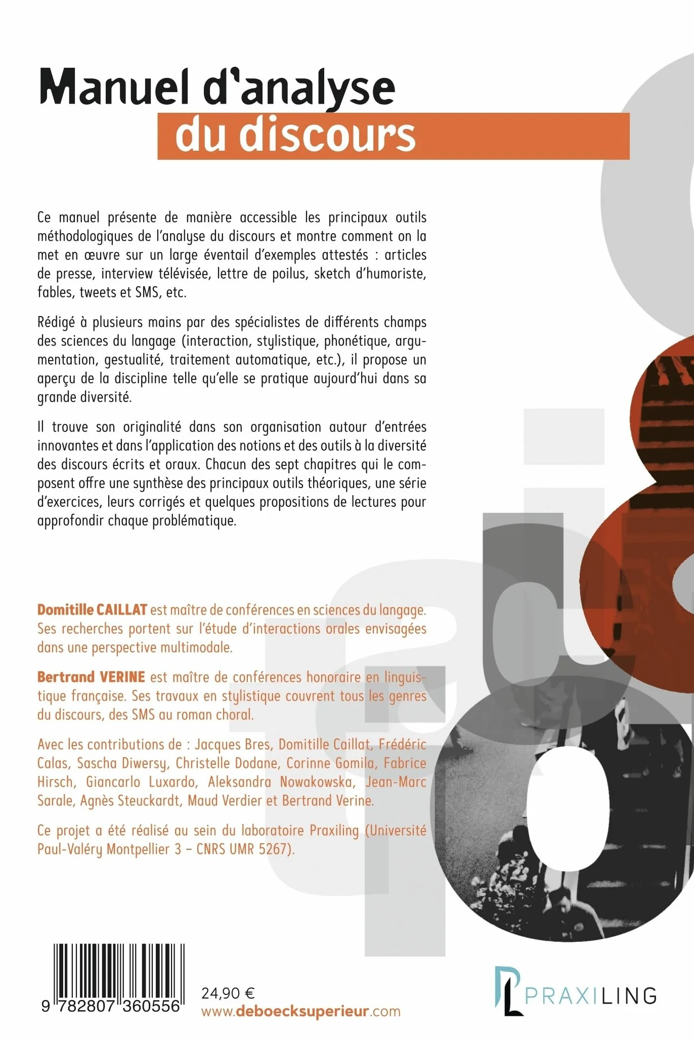 Manuel d’analyse du discours: Perspectives contemporaines
