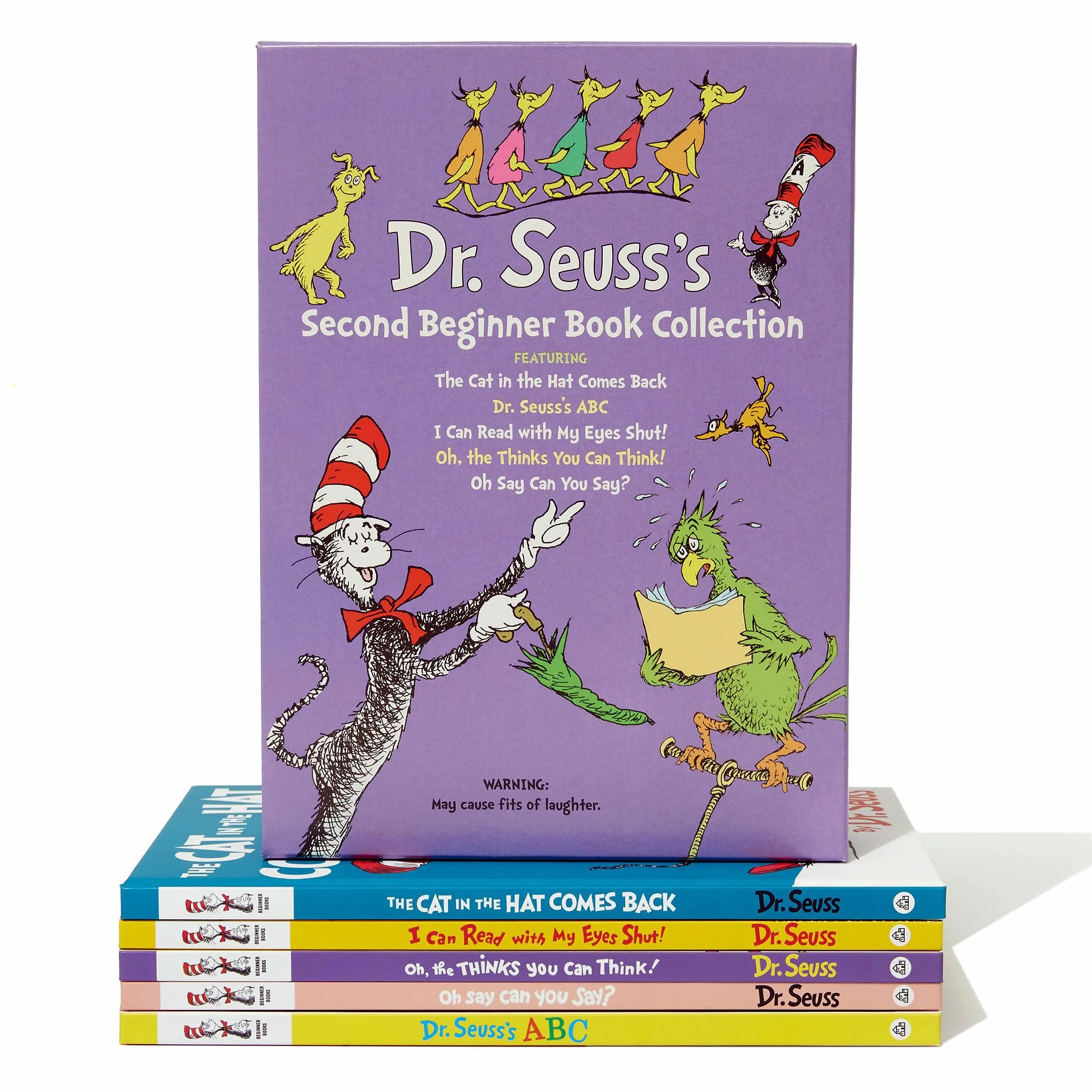 Dr. Seuss's Second Beginner Book Boxed Set Collection: The Cat in the Hat Comes Back; Dr. Seuss's ABC; I Can Read with My Eyes Shut!; Oh, the Thinks You Can Think!; Oh Say Can You Say?