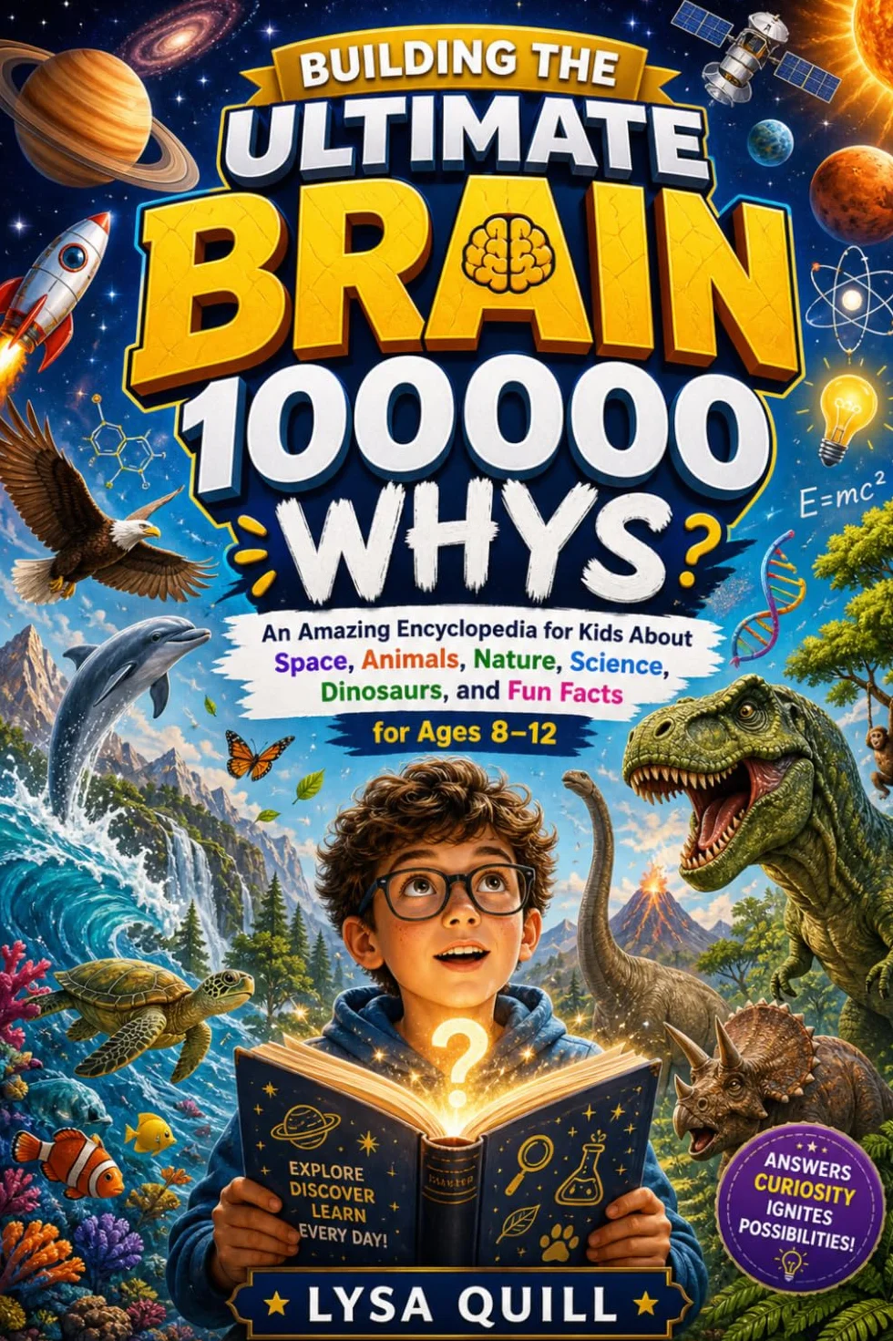 Building the Ultimate Brain 100000 Whys: An Amazing Encyclopedia for Kids About Space, Animals, Nature, Science, Oceans, Dinosaurs, with Mind-Blowing Facts for Ages 8-12