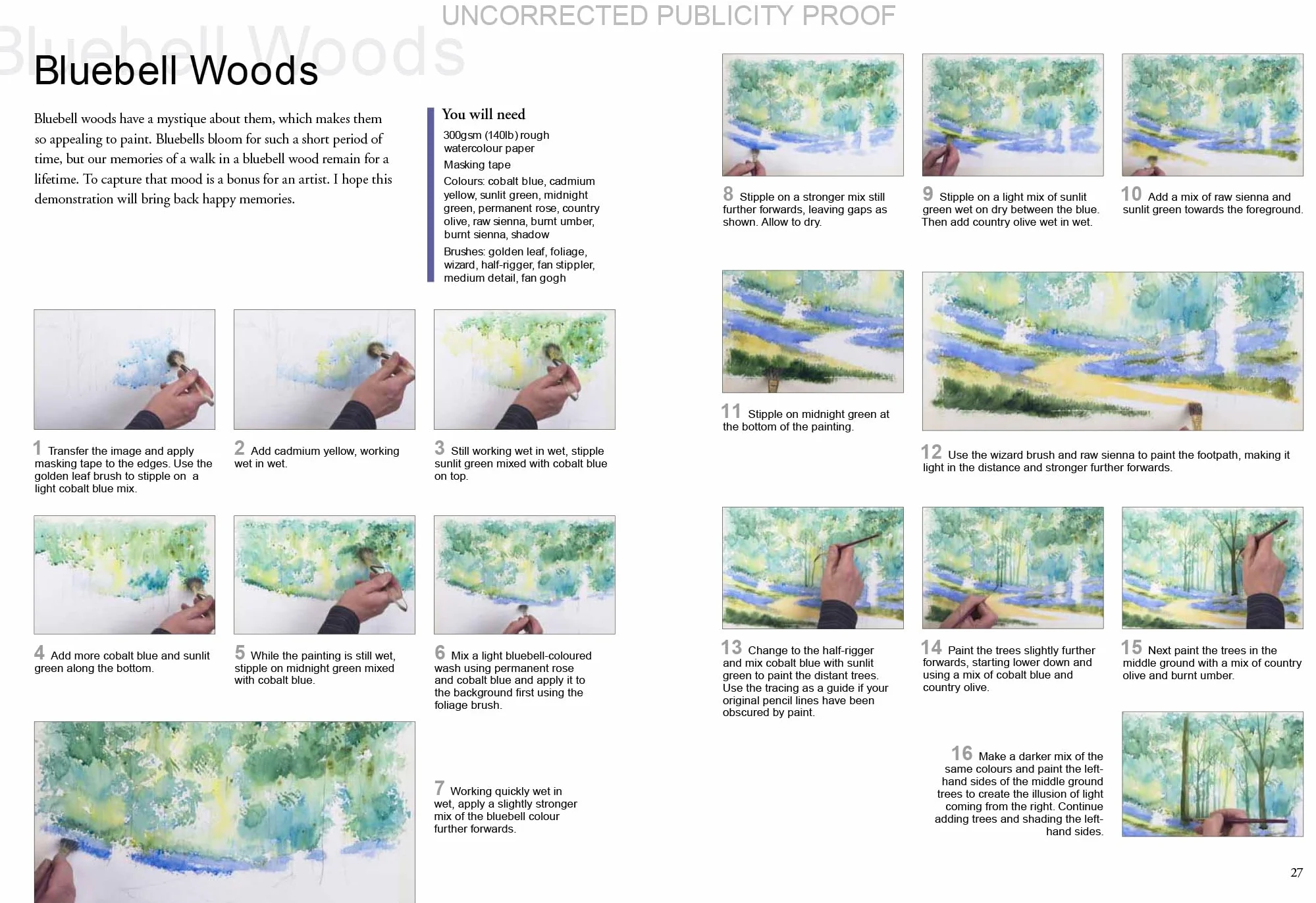 Watercolour Landscapes: Ready to Paint Watercolour Landscapes