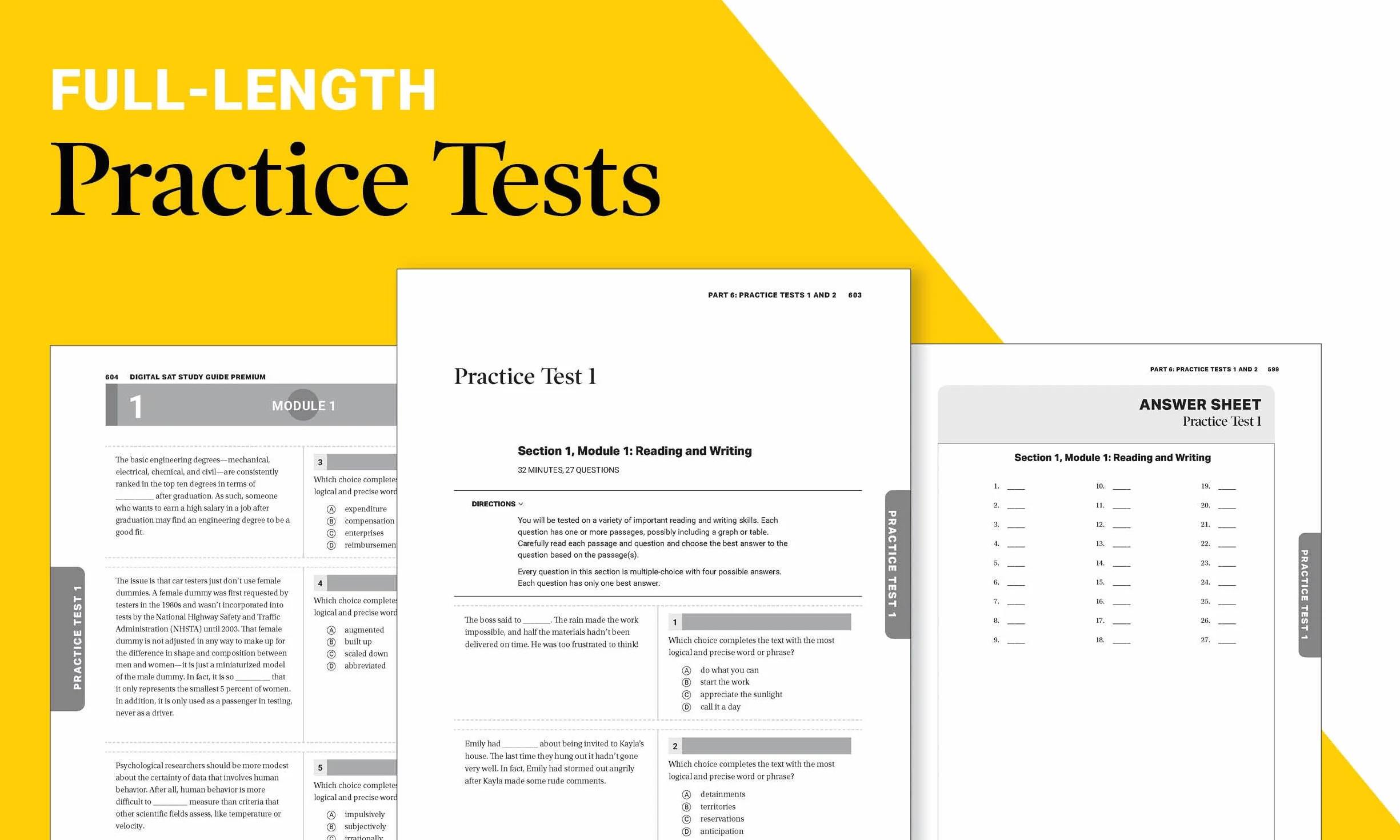 Digital SAT Study Guide Premium, 2025: 4 Practice Tests + Comprehensive Review + Online Practice