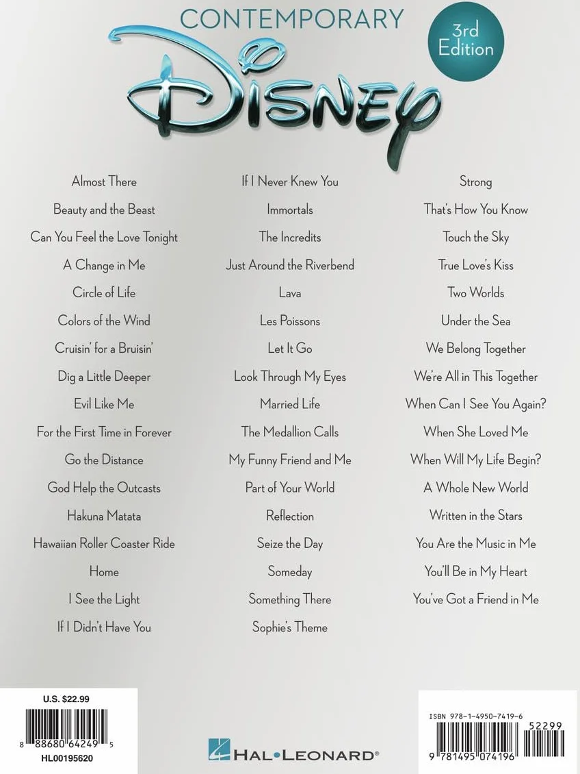 Disney 50 Favorite Songs Piano Voix Guitare 3rd Edition