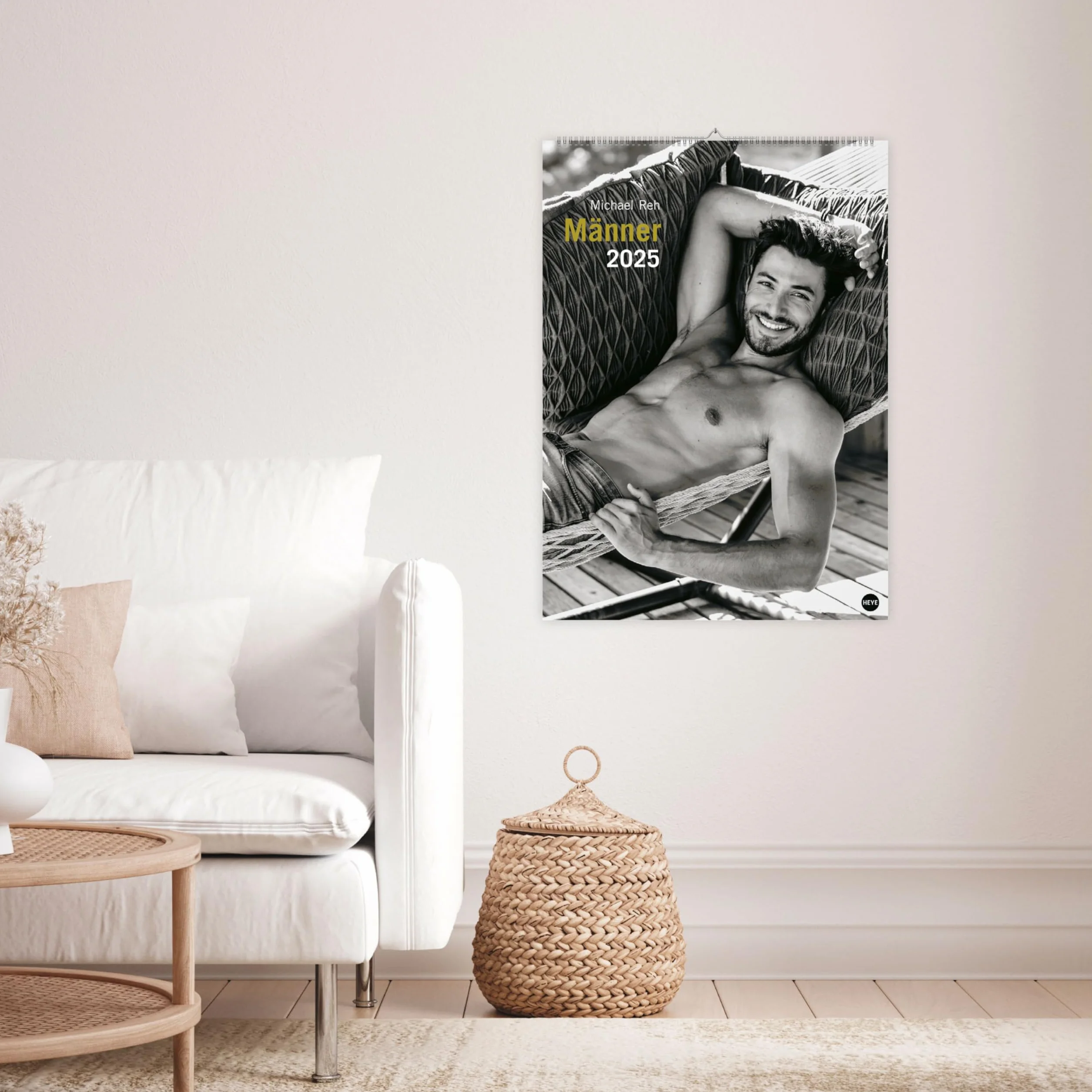 Männer Edition Kalender 2025: Wandkalender XXL 49 x 68 cm Hochformat, Schwarz-Weiß-Fotos
