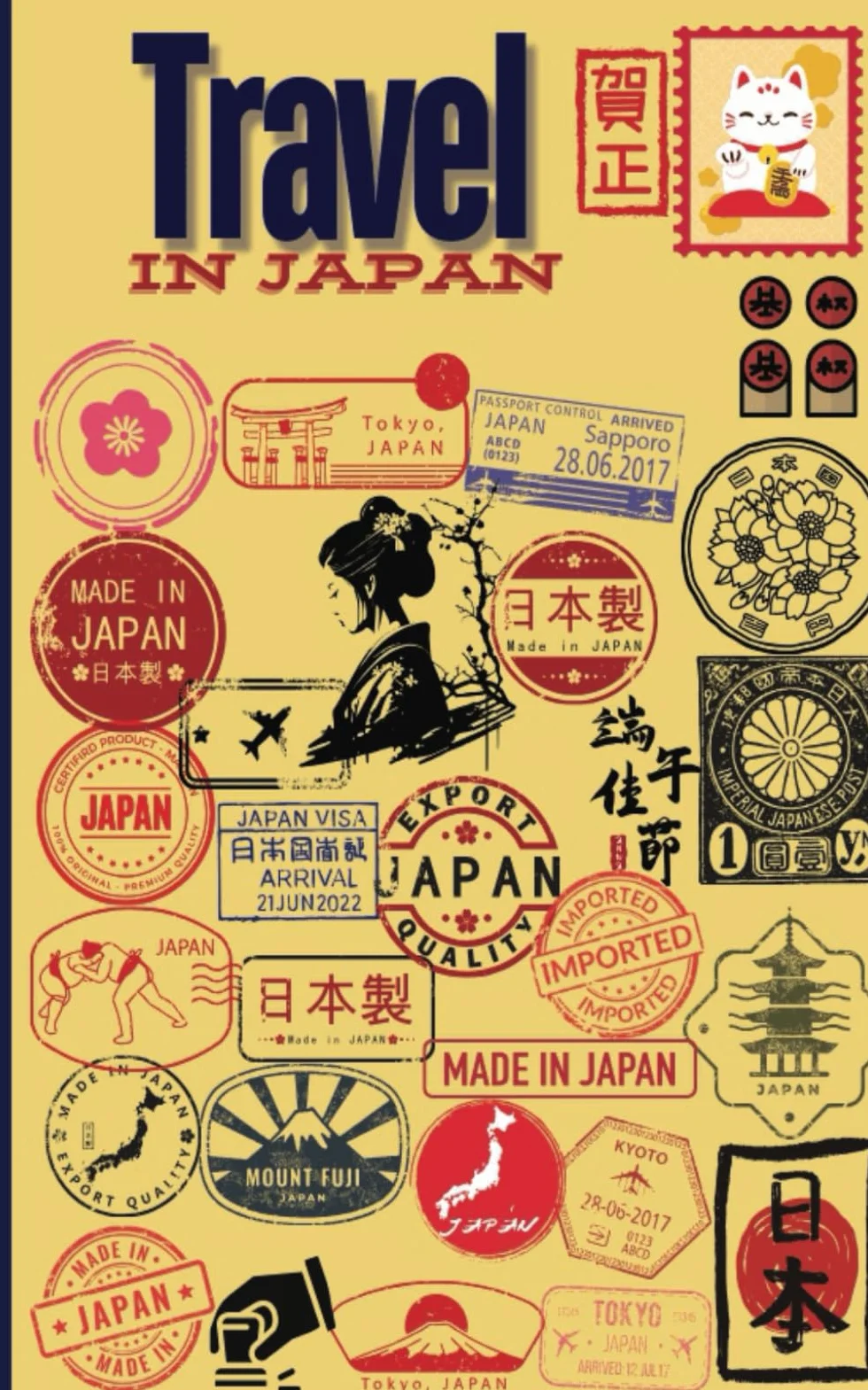 Travel in Japan Journal: Stamp Book Memories, Collect Japanese Stamps to Capture Your Journey