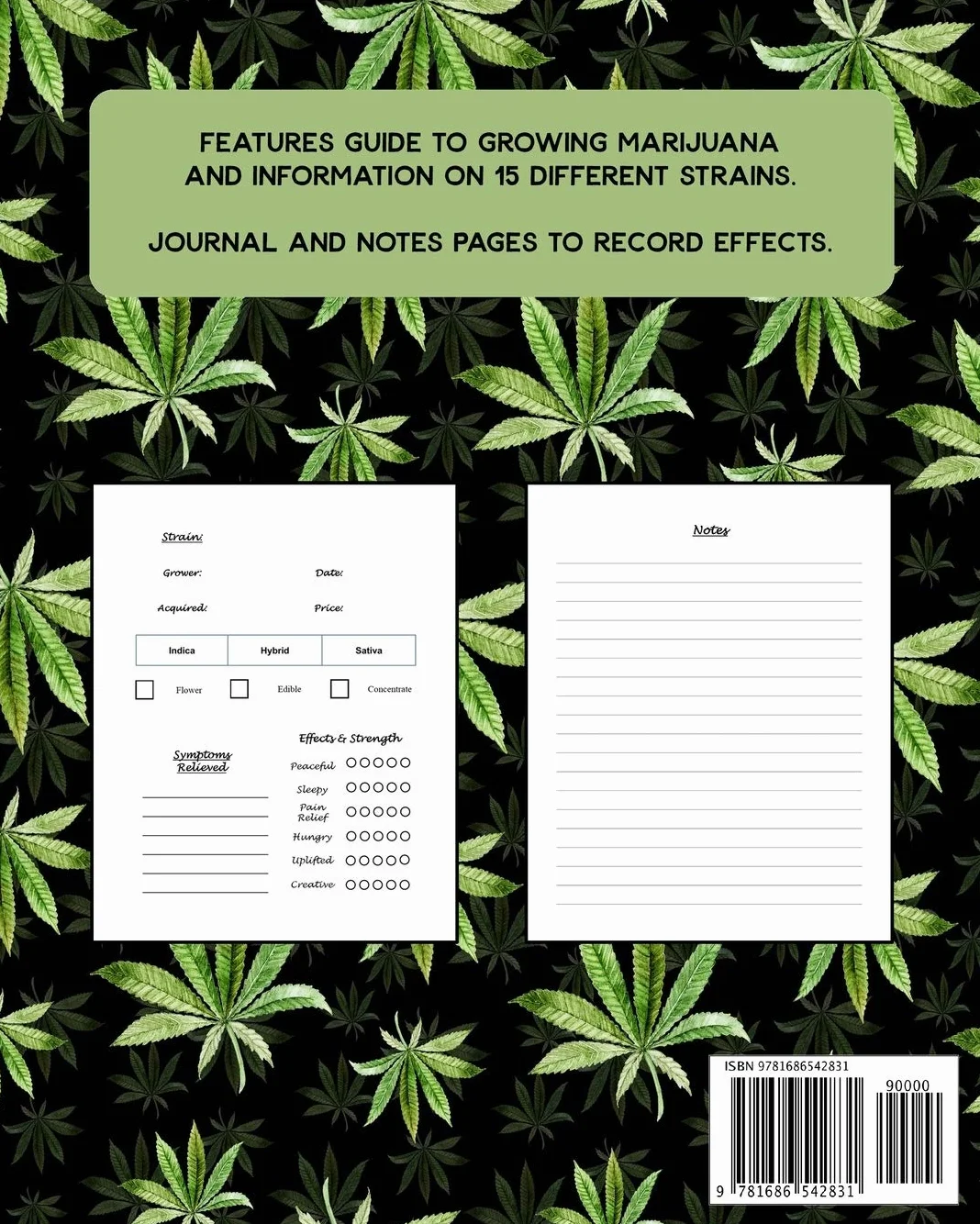 Cannabis Journal With Growing Guide: Marijuana Notebook With Information On 15 Strains
