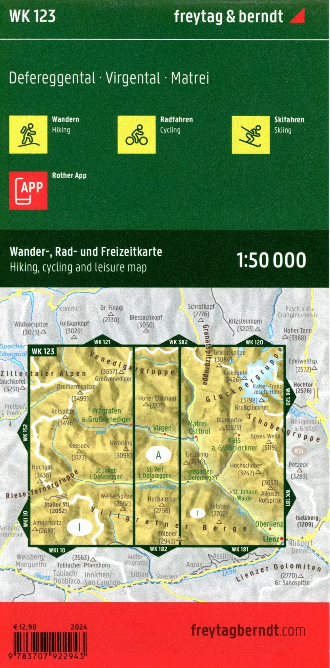 Matrei Defereggen 1:50.000: mit APP, wasserfest und reißfest: WK 123